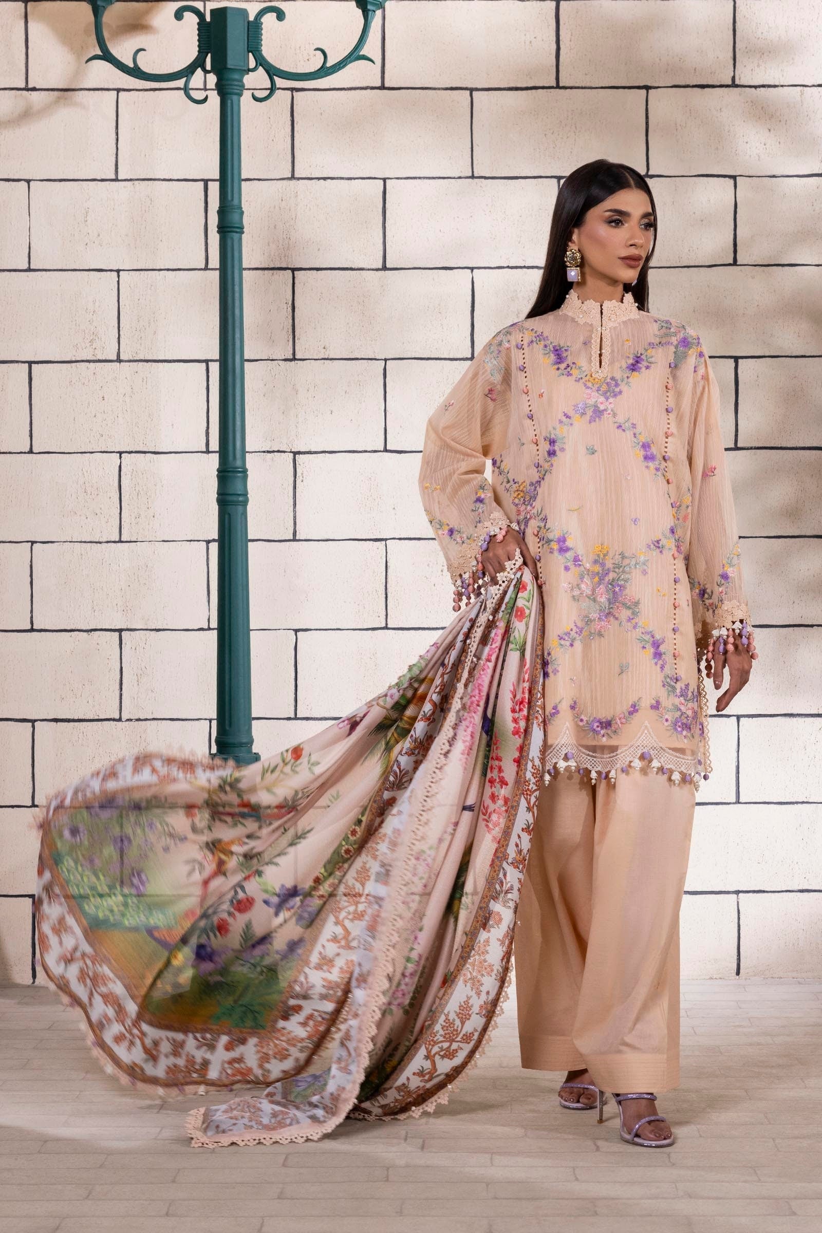Sana Safinaz | Muzlin Spring 25 | M251-002A-3CV -  Sana Safinaz Ladies Clothes - Original Designer Dress - House of Maryam
