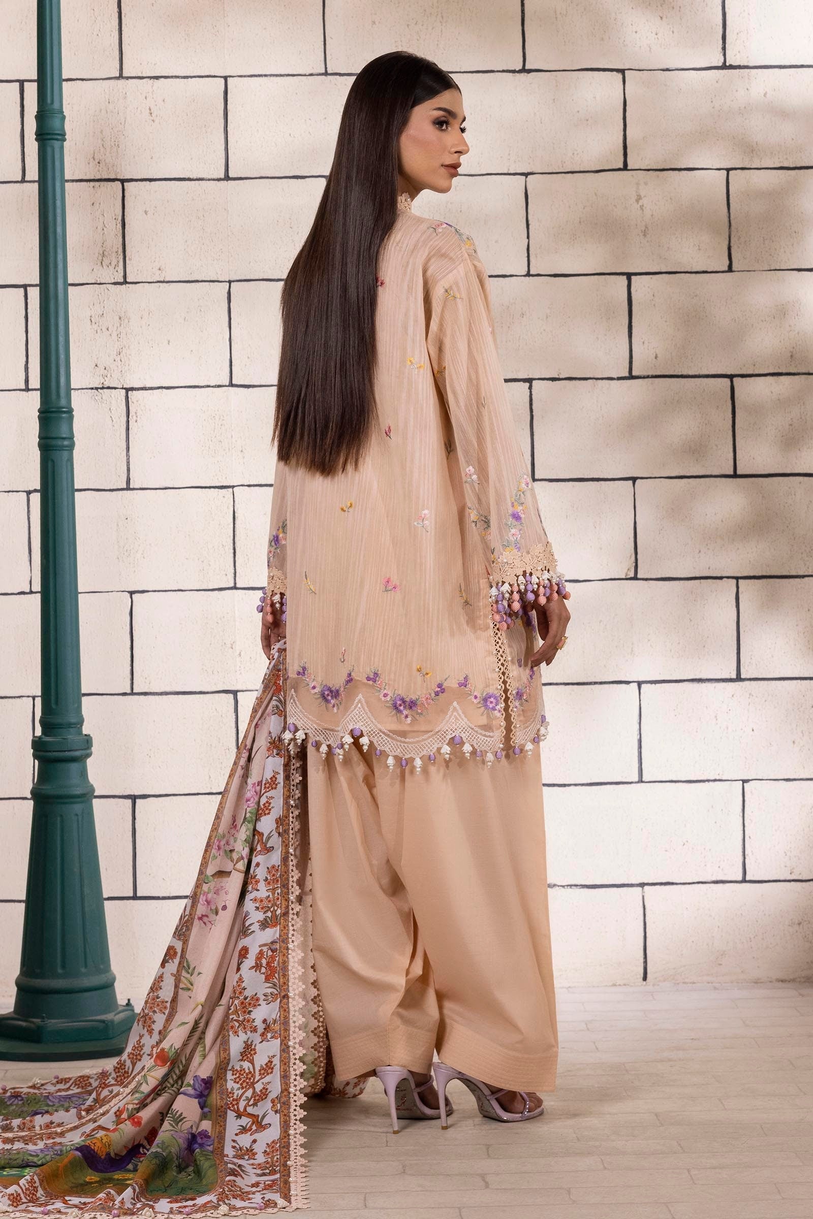 Sana Safinaz | Muzlin Spring 25 | M251-002A-3CV -  Sana Safinaz Ladies Clothes - Original Designer Dress - House of Maryam
