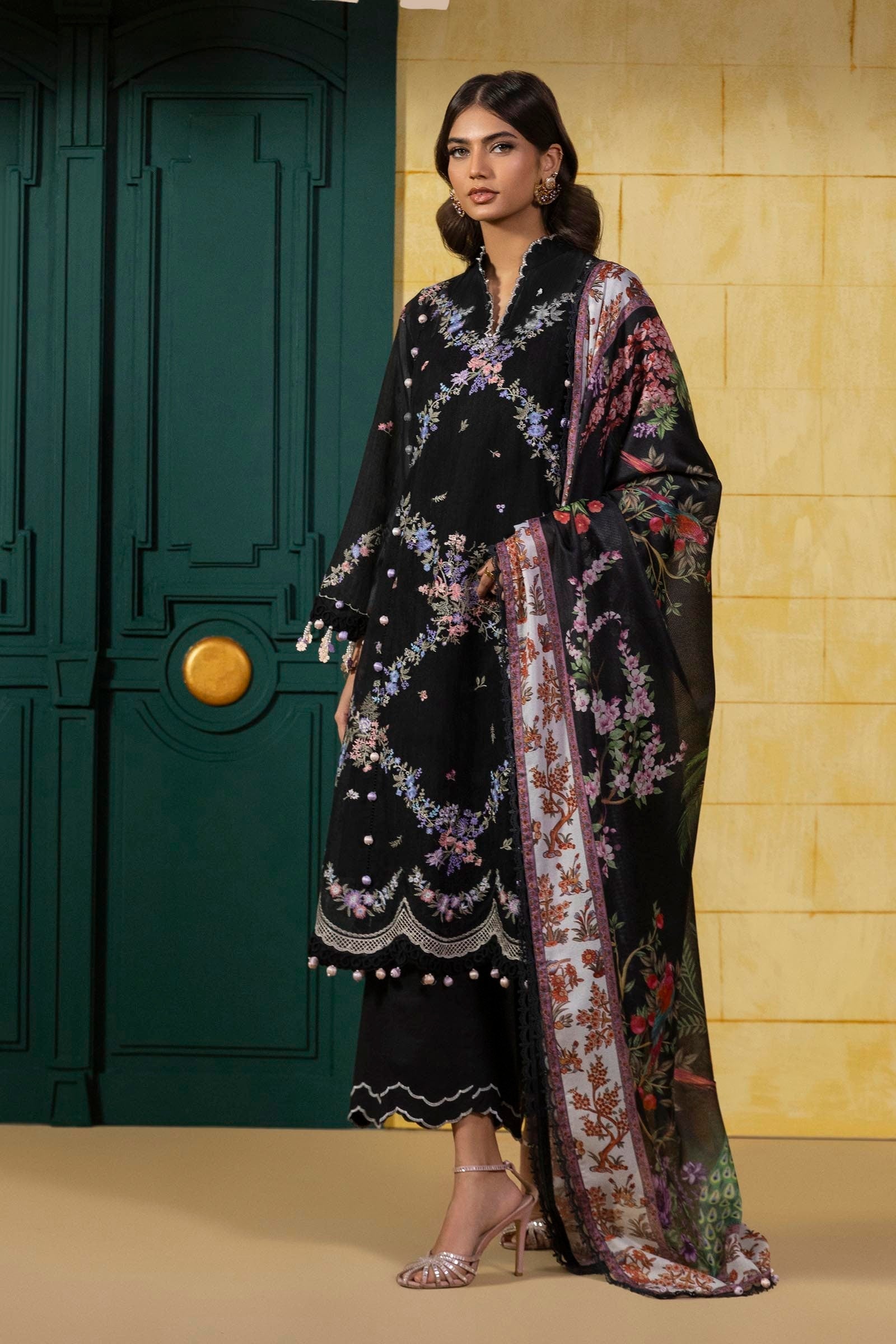 Sana Safinaz | Muzlin Spring 25 | M251-002B-3CV -  Sana Safinaz Ladies Clothes - Original Designer Dress - House of Maryam