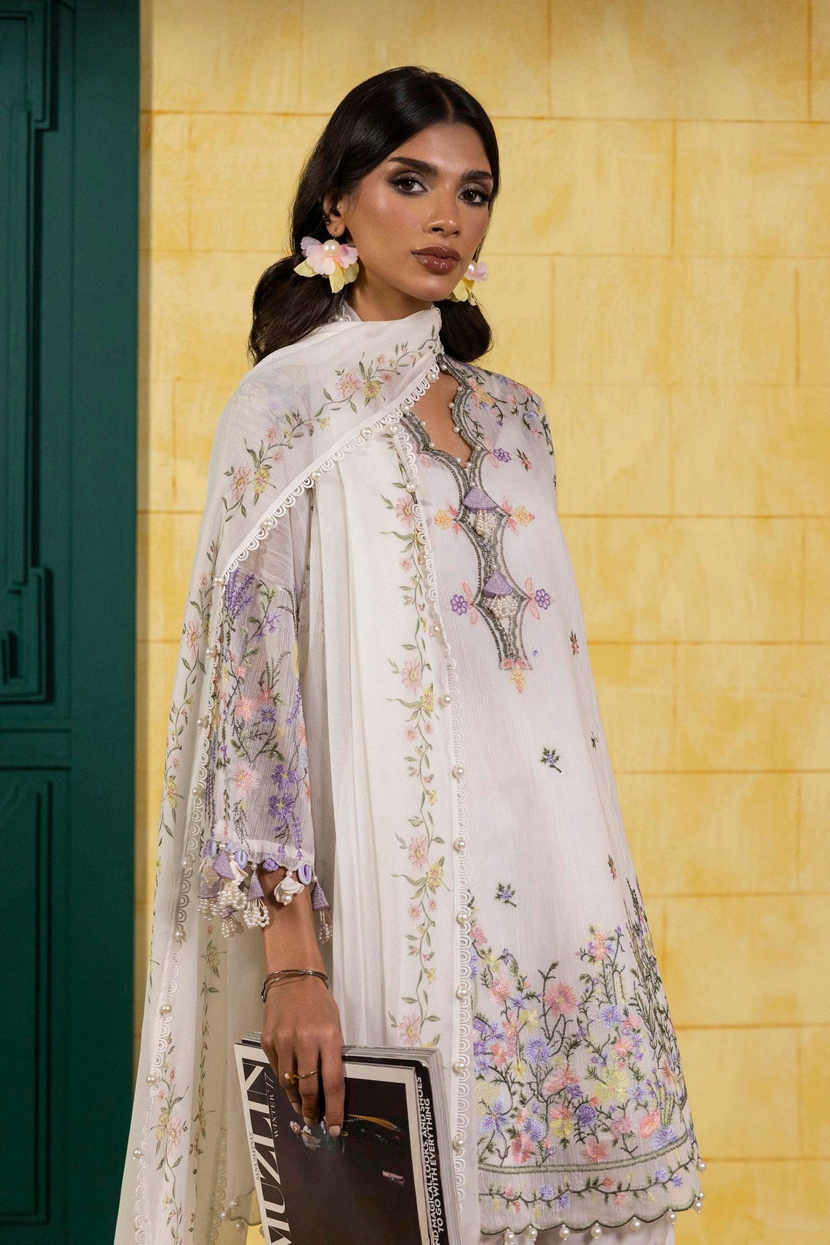 Sana Safinaz | Muzlin Spring 25 | M251-003A-3CJ -  Sana Safinaz Ladies Clothes - Original Designer Dress - House of Maryam