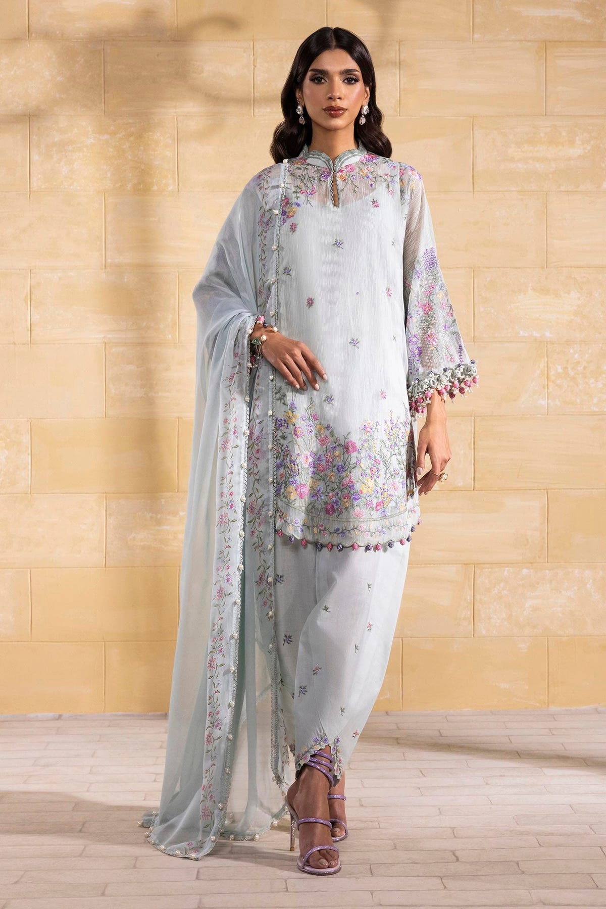Sana Safinaz | Muzlin Spring 25 | M251-003B-3CJ -  Sana Safinaz Ladies Clothes - Original Designer Dress - House of Maryam