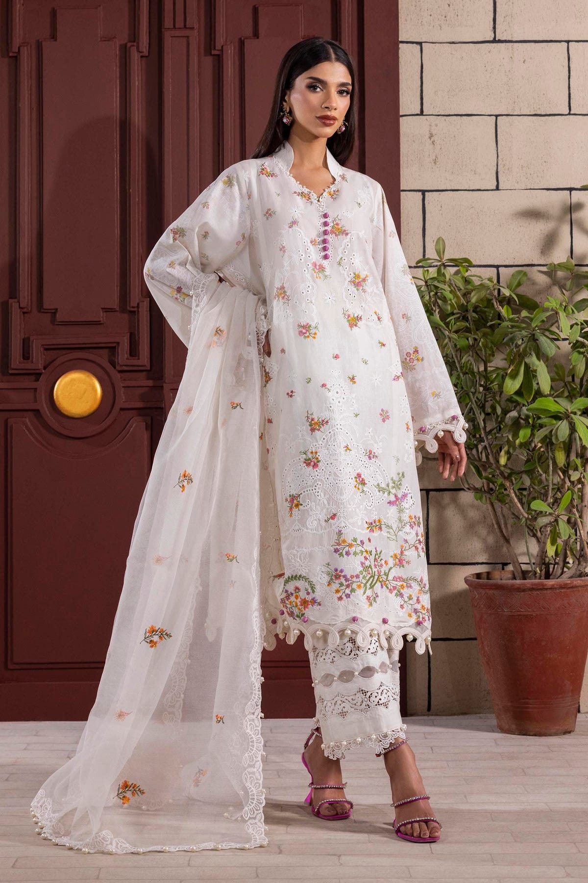 Sana Safinaz | Muzlin Spring 25 | M251-004A-3CT -  Sana Safinaz Ladies Clothes - Original Designer Dress - House of Maryam
