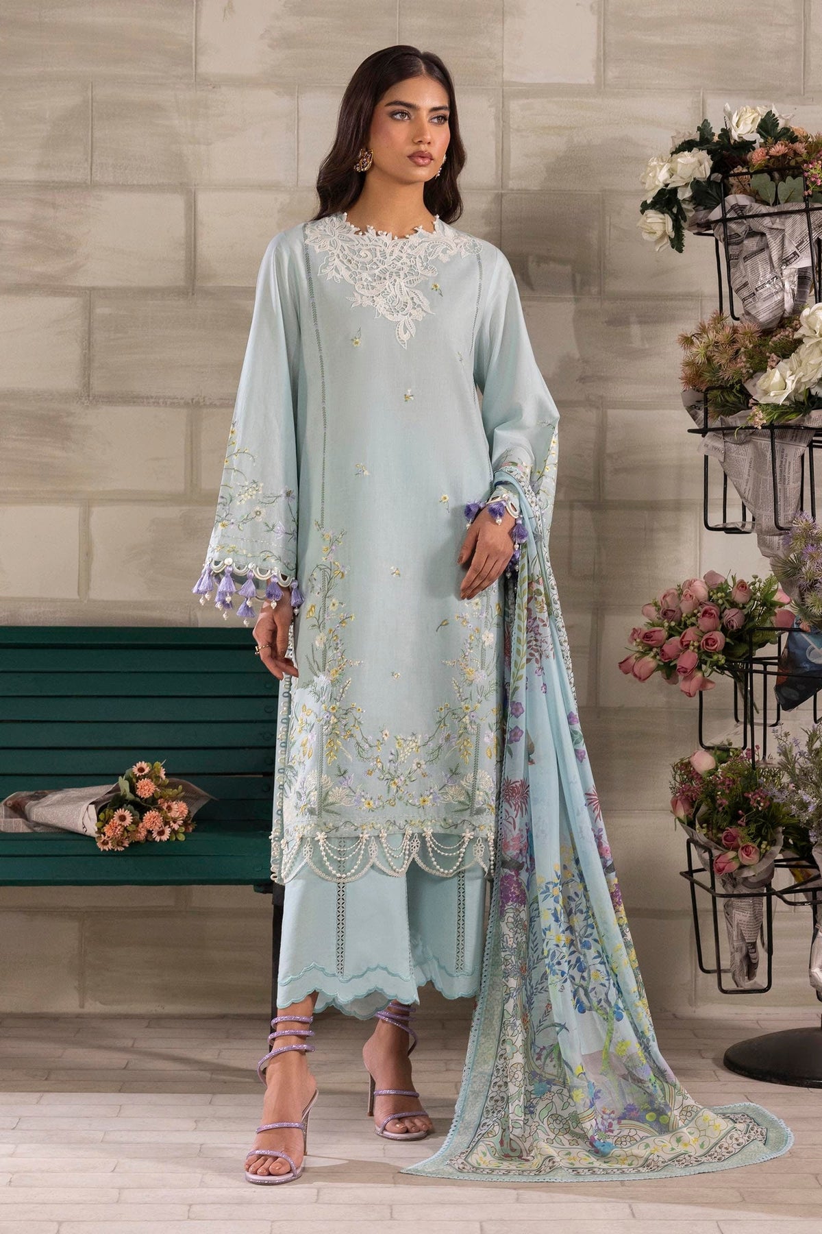 Sana Safinaz | Muzlin Spring 25 | M251-005A-3CL -  Sana Safinaz Ladies Clothes - Original Designer Dress - House of Maryam