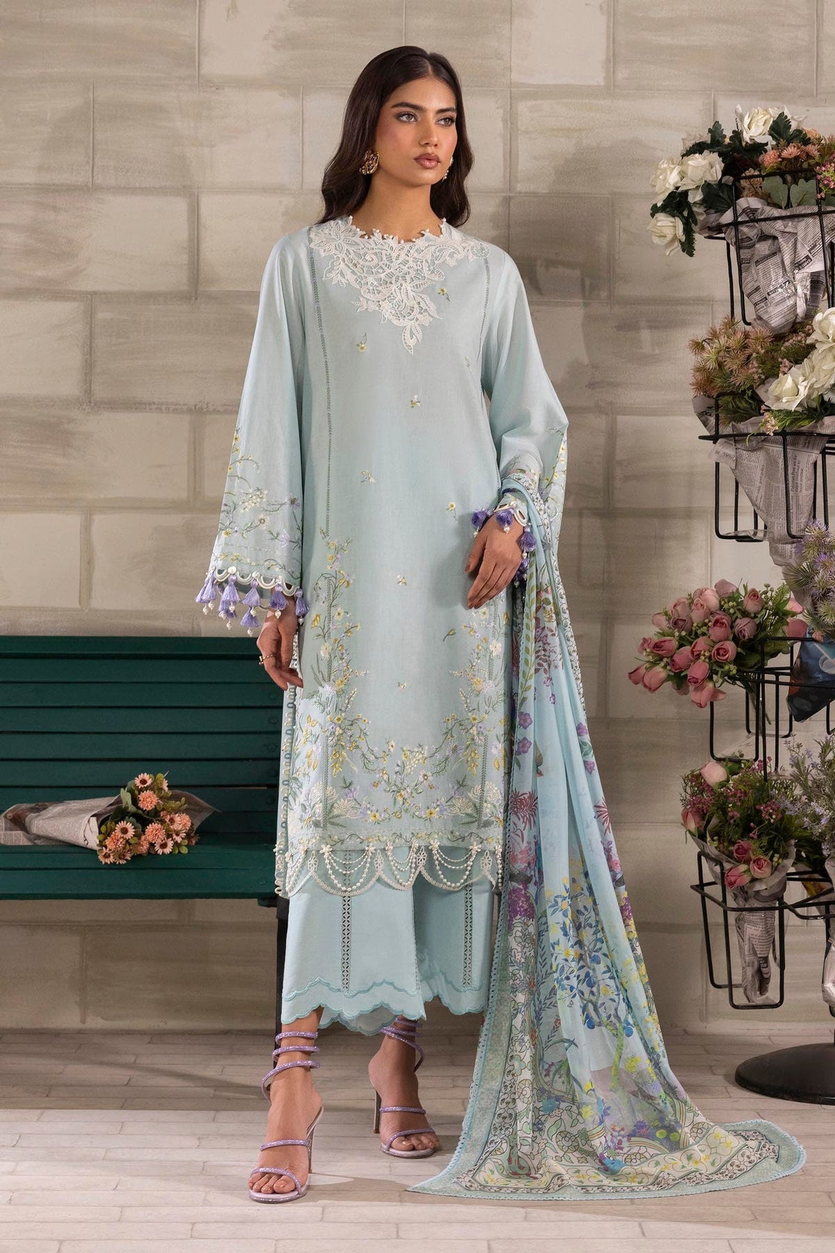 Sana Safinaz | Muzlin Spring 25 | M251-005A-3CL -  Sana Safinaz Ladies Clothes - Original Designer Dress - House of Maryam