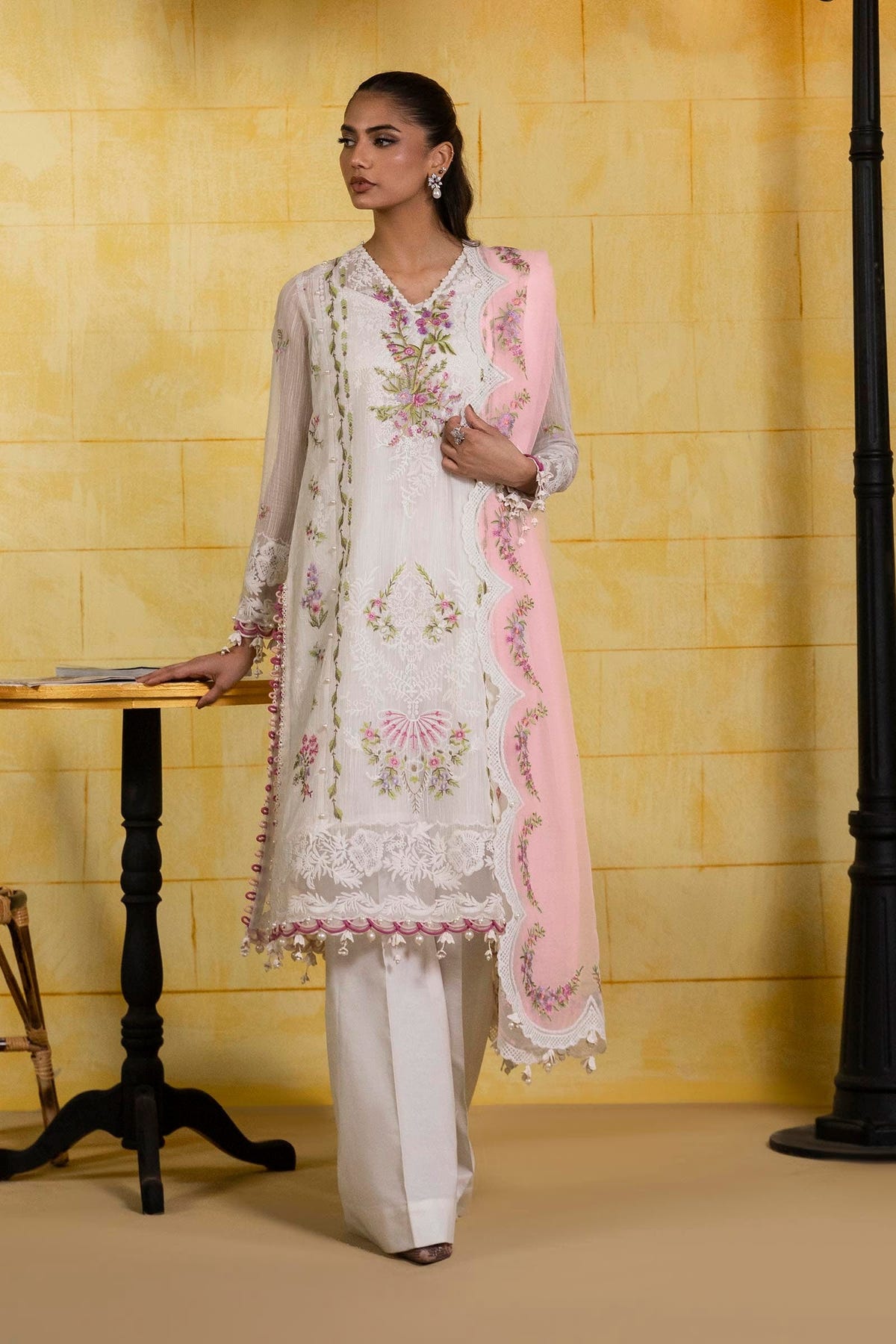 Sana Safinaz | Muzlin Spring 25 | M251-009A-3CT -  Sana Safinaz Ladies Clothes - Original Designer Dress - House of Maryam