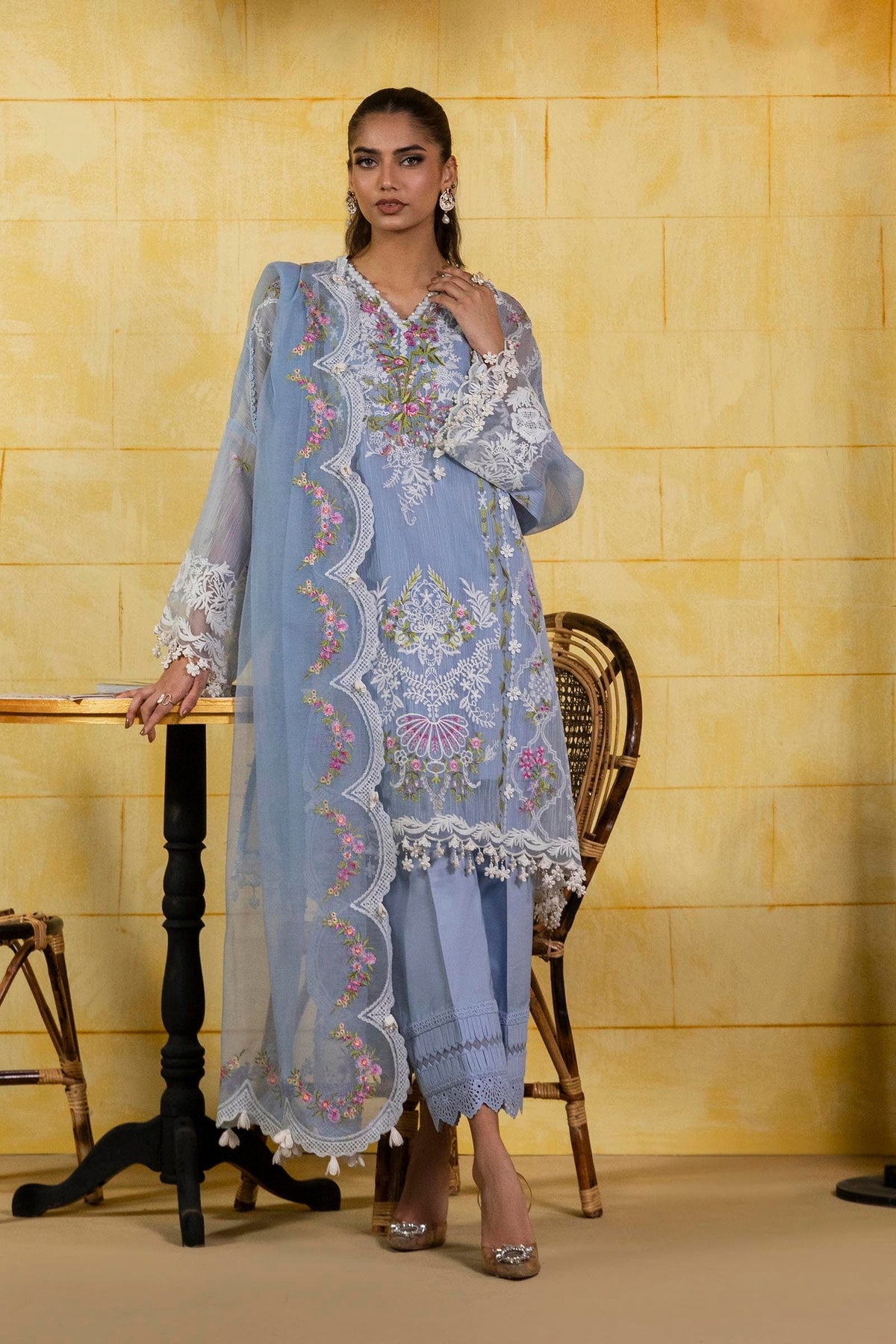 Sana Safinaz | Muzlin Spring 25 | M251-009B-3CT -  Sana Safinaz Ladies Clothes - Original Designer Dress - House of Maryam