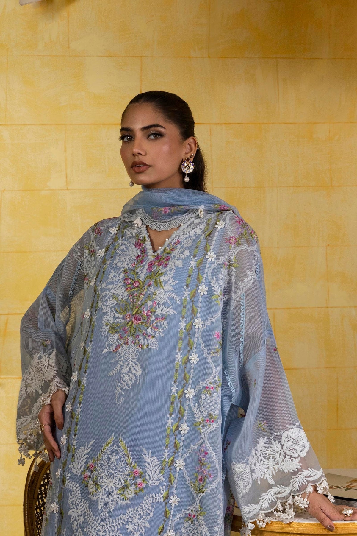 Sana Safinaz | Muzlin Spring 25 | M251-009B-3CT -  Sana Safinaz Ladies Clothes - Original Designer Dress - House of Maryam