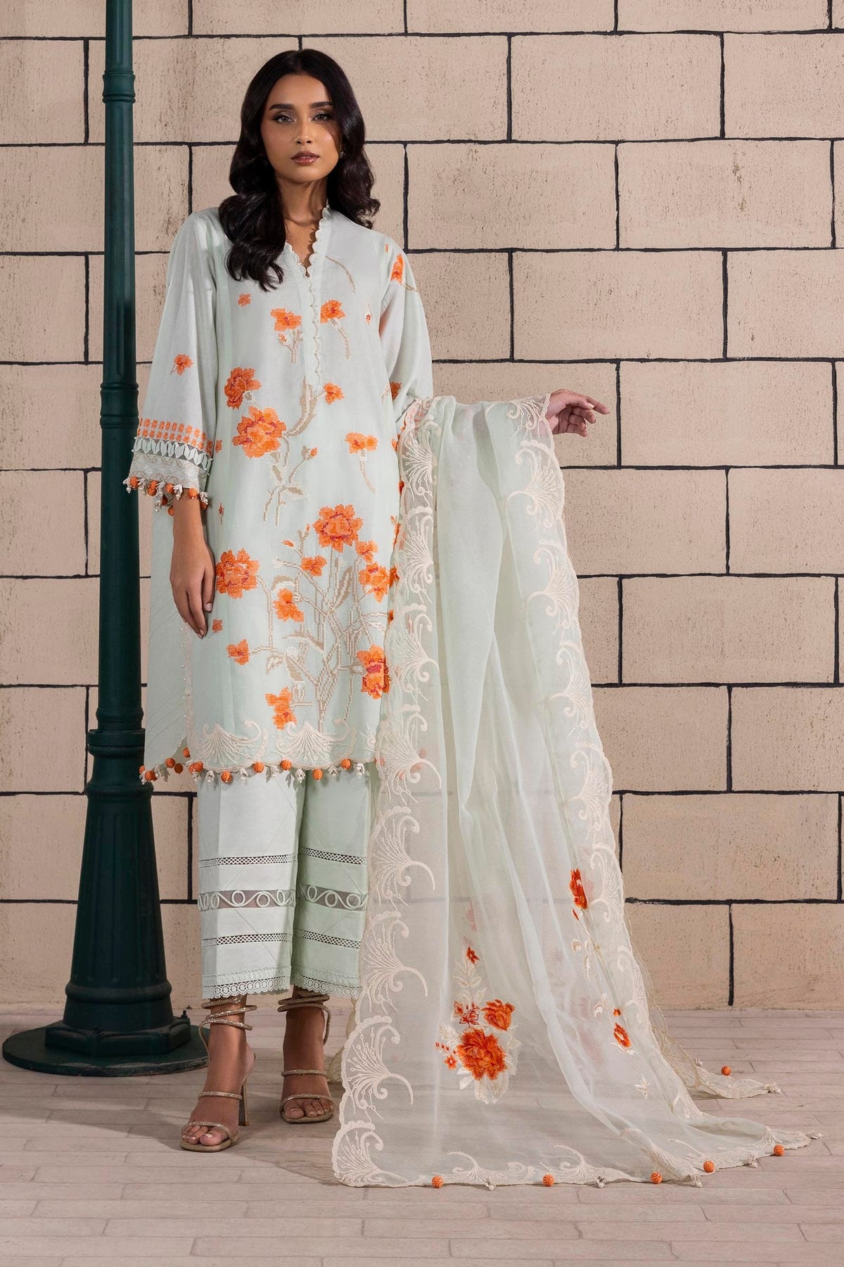 Sana Safinaz | Muzlin Spring 25 | M251-010A-3CS -  Sana Safinaz Ladies Clothes - Original Designer Dress - House of Maryam
