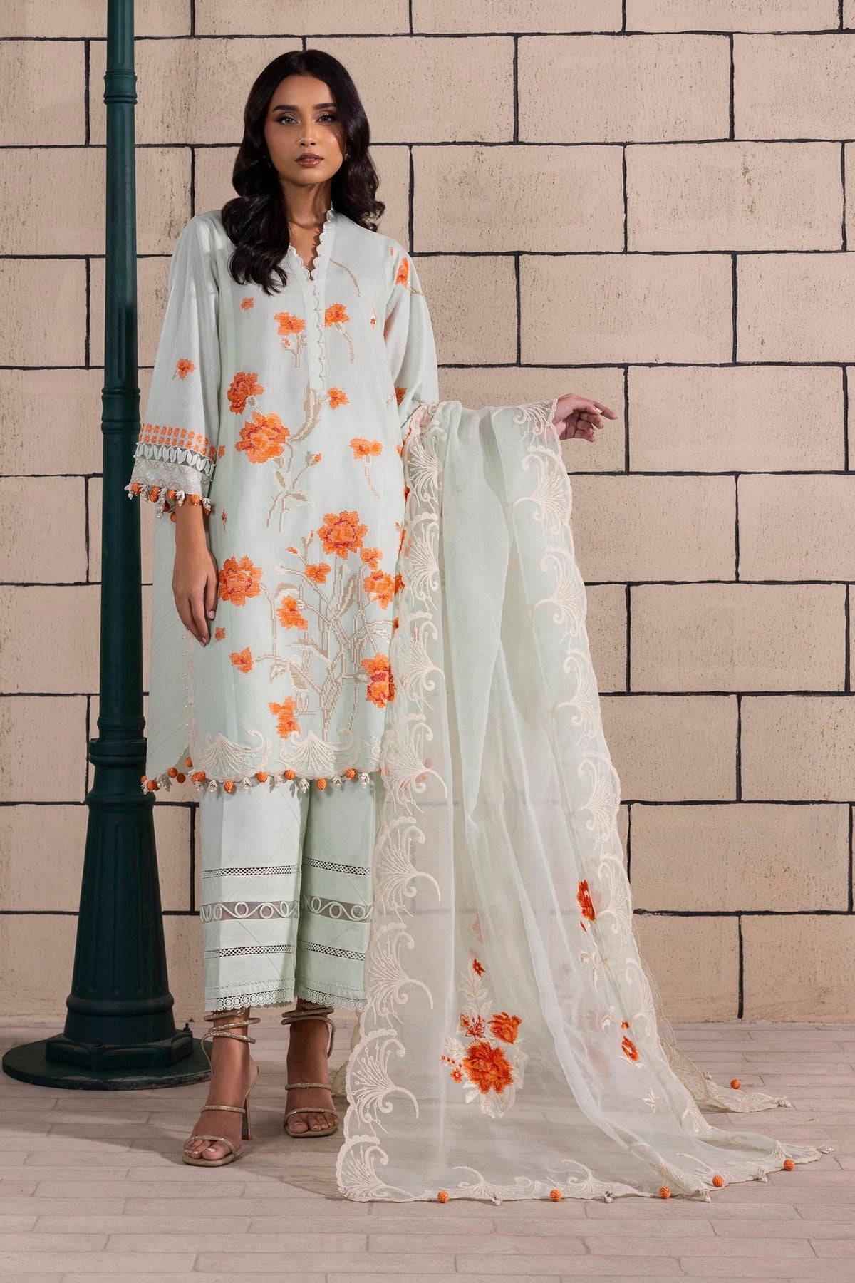 Sana Safinaz | Muzlin Spring 25 | M251-010A-3CS -  Sana Safinaz Ladies Clothes - Original Designer Dress - House of Maryam