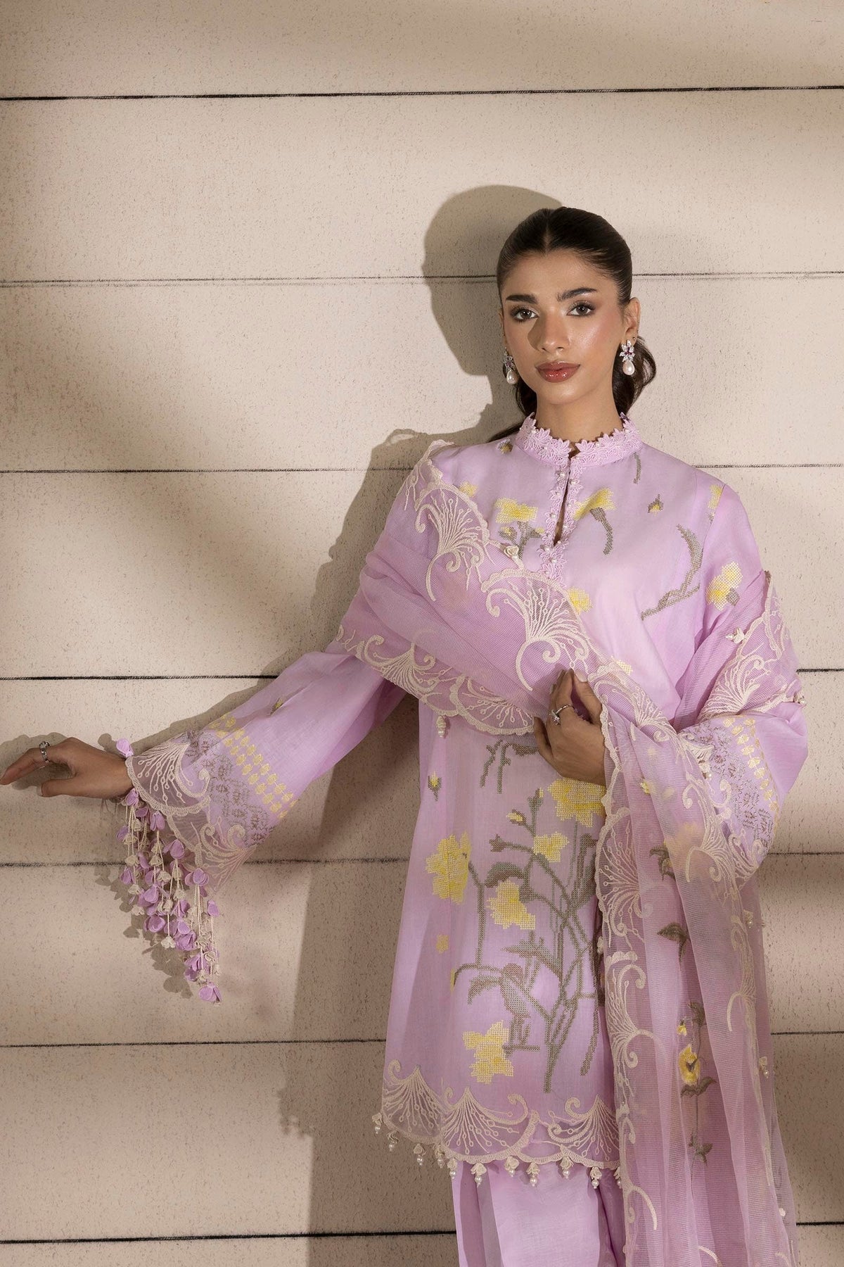 Sana Safinaz | Muzlin Spring 25 | M251-010B-3CS -  Sana Safinaz Ladies Clothes - Original Designer Dress - House of Maryam