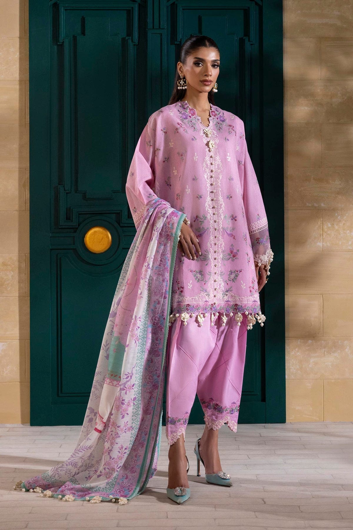Sana Safinaz | Muzlin Spring 25 | M251-011A-3CV -  Sana Safinaz Ladies Clothes - Original Designer Dress - House of Maryam