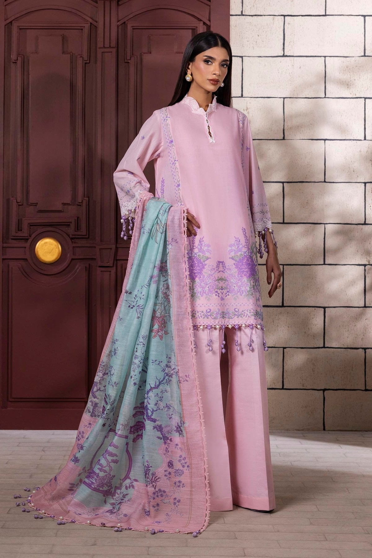 Sana Safinaz | Muzlin Spring 25 | M251-012B-3CV -  Sana Safinaz Ladies Clothes - Original Designer Dress - House of Maryam