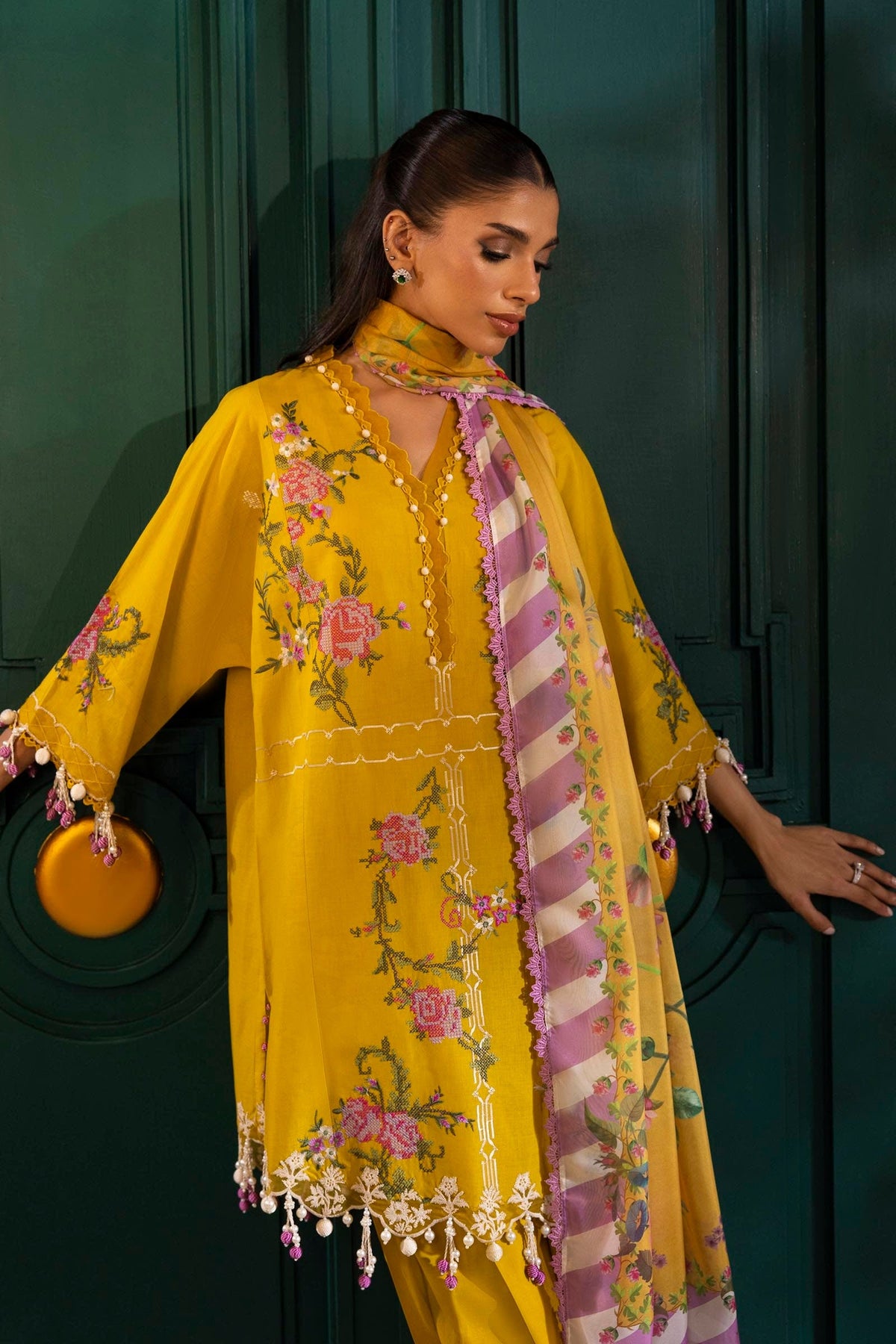 Sana Safinaz | Muzlin Spring 25 | M251-013B-3CL -  Sana Safinaz Ladies Clothes - Original Designer Dress - House of Maryam