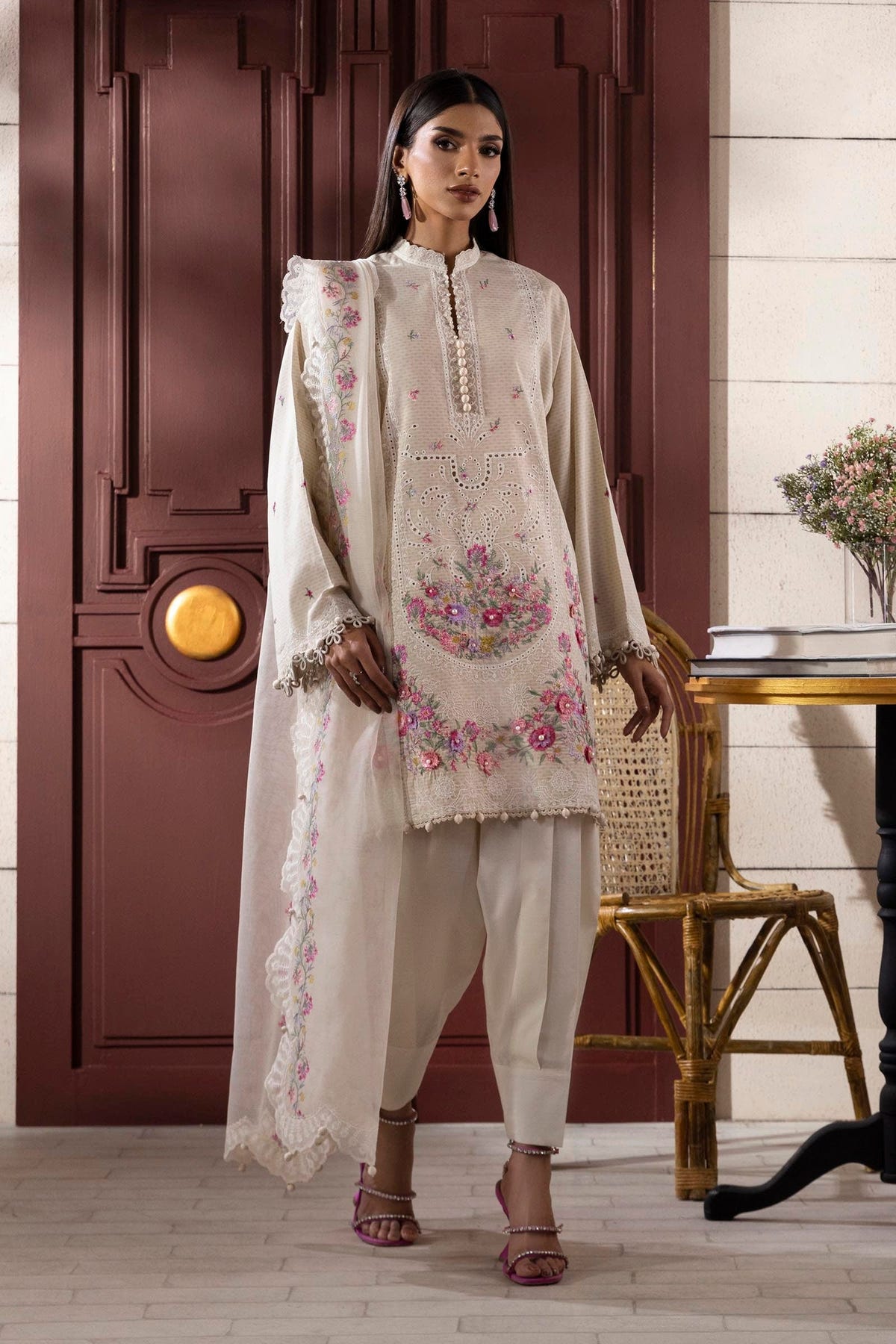 Sana Safinaz | Muzlin Spring 25 | M251-014A-3CT -  Sana Safinaz Ladies Clothes - Original Designer Dress - House of Maryam