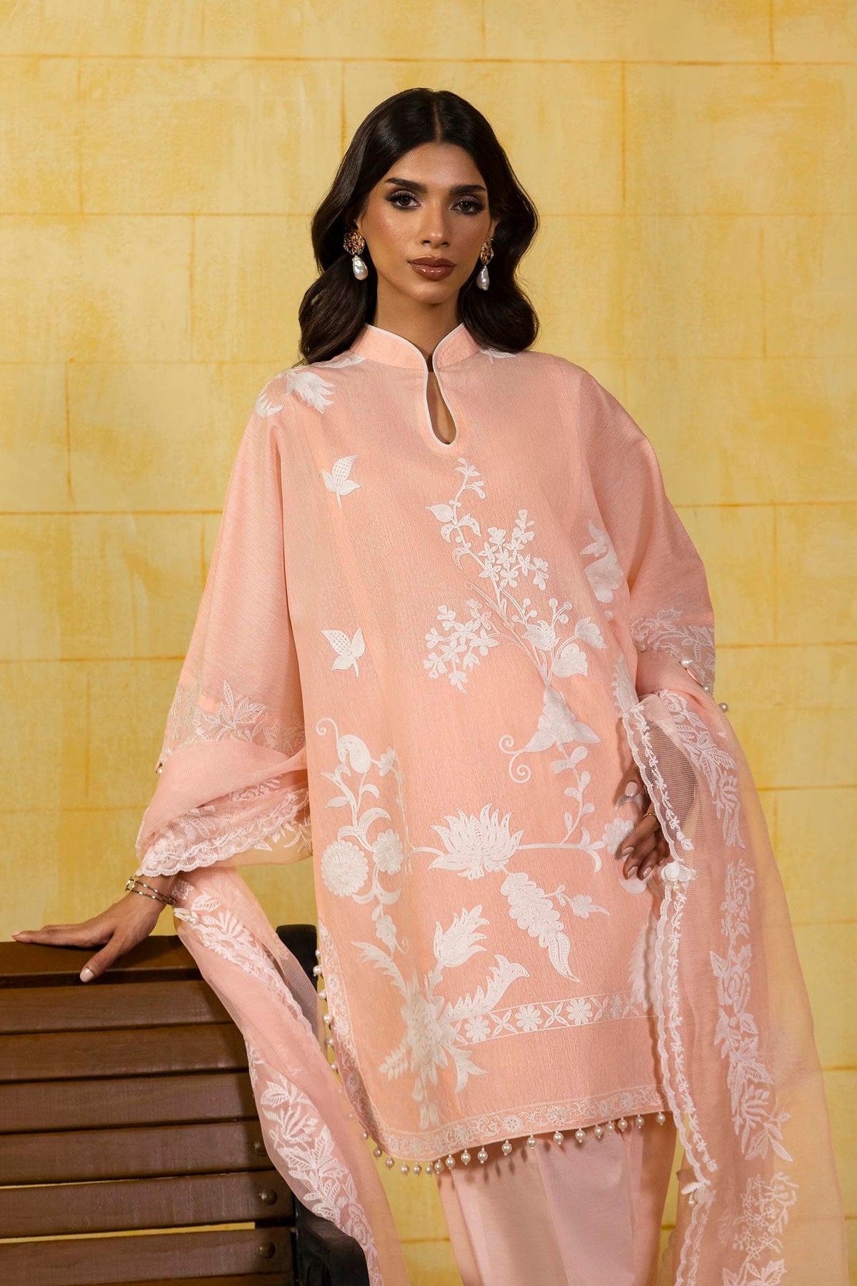 Sana Safinaz | Muzlin Spring 25 | M251-015A-3CT -  Sana Safinaz Ladies Clothes - Original Designer Dress - House of Maryam