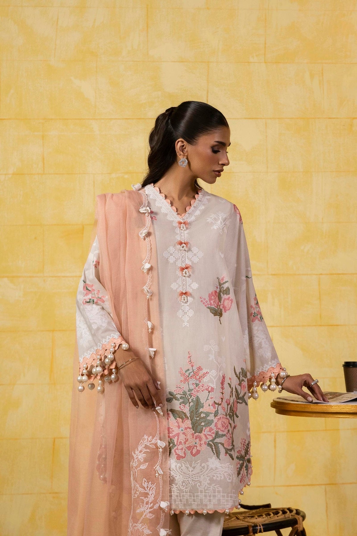 Sana Safinaz | Muzlin Spring 25 | M251-016A-3CT -  Sana Safinaz Ladies Clothes - Original Designer Dress - House of Maryam
