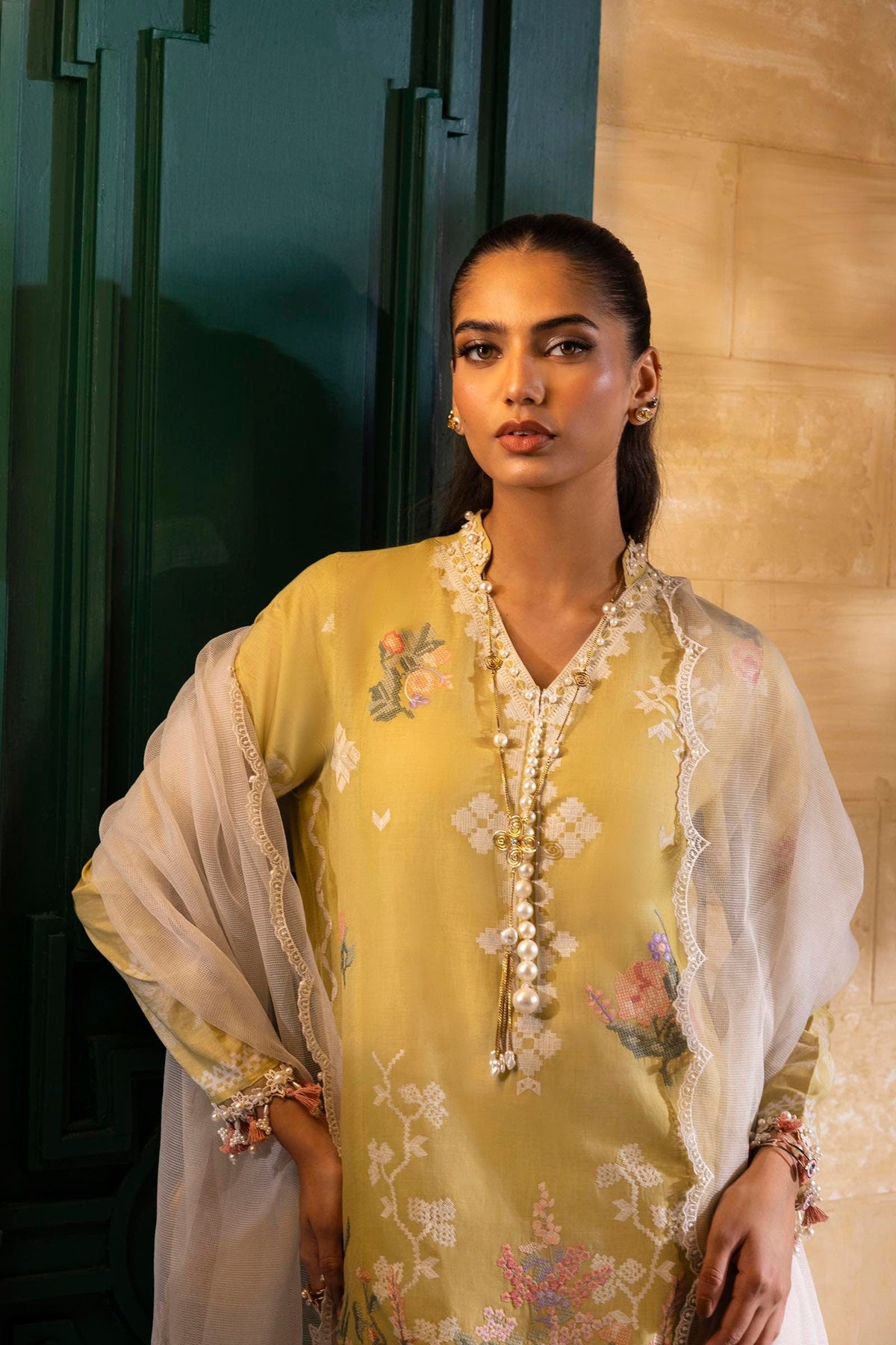 Sana Safinaz | Muzlin Spring 25 | M251-016B-3CT -  Sana Safinaz Ladies Clothes - Original Designer Dress - House of Maryam
