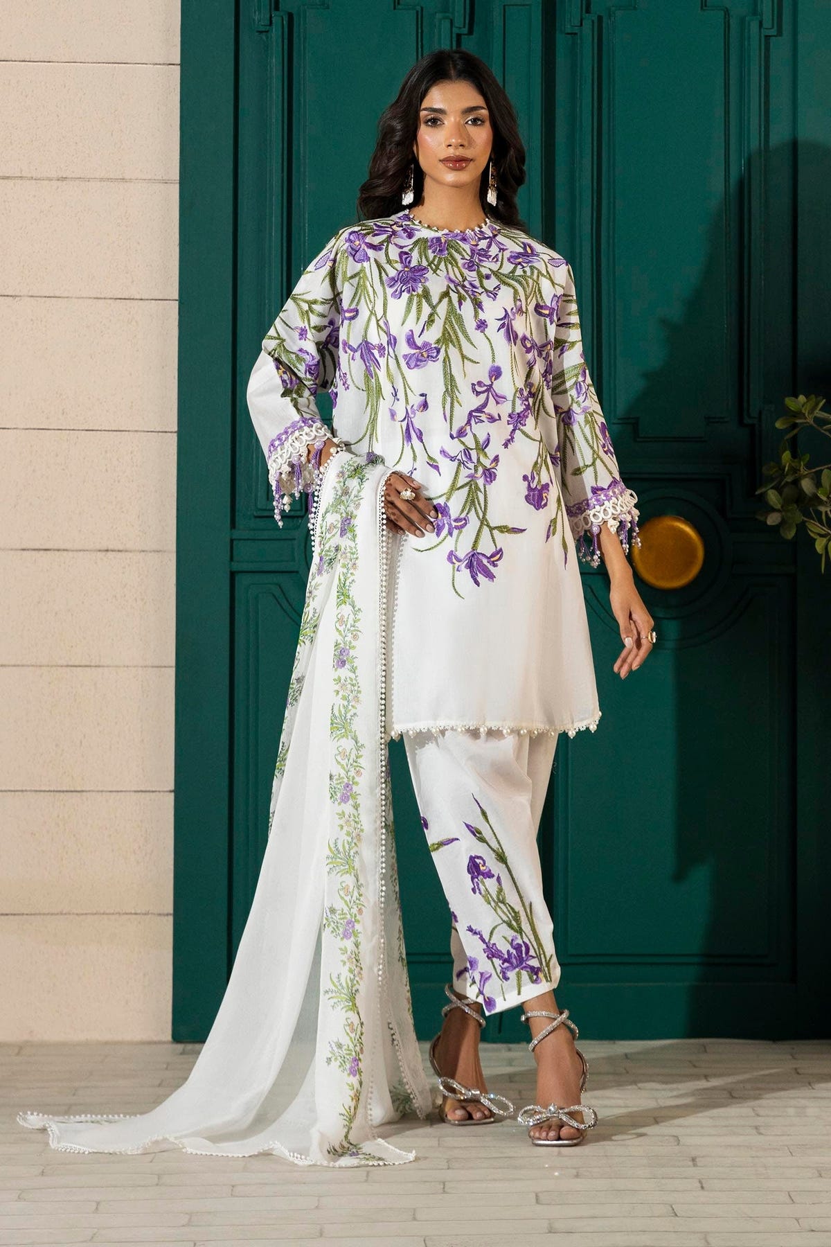 Sana Safinaz | Muzlin Spring 25 | M251-017A-3CJ -  Sana Safinaz Ladies Clothes - Original Designer Dress - House of Maryam