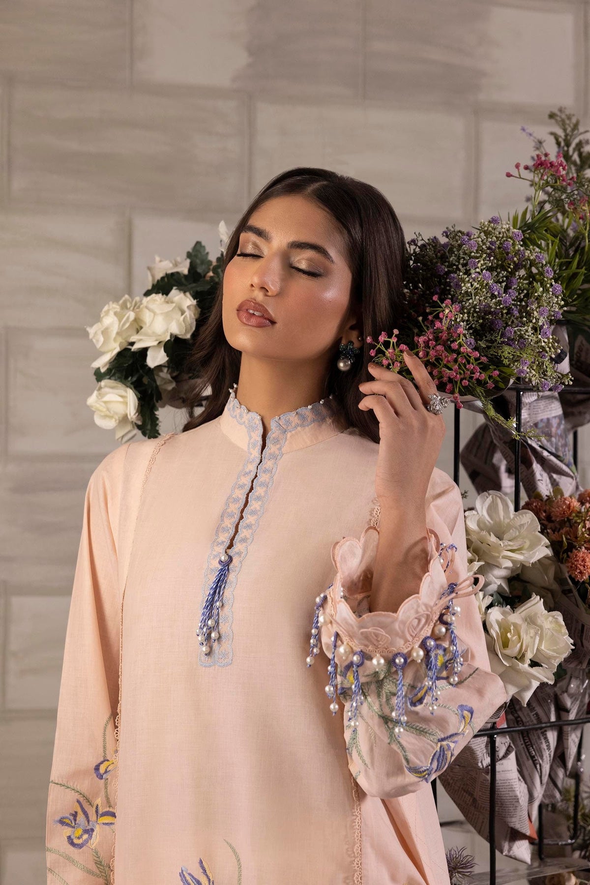 Sana Safinaz | Muzlin Spring 24 | M251-017B-3CJ -  Sana Safinaz Ladies Clothes - Original Designer Dress - House of Maryam