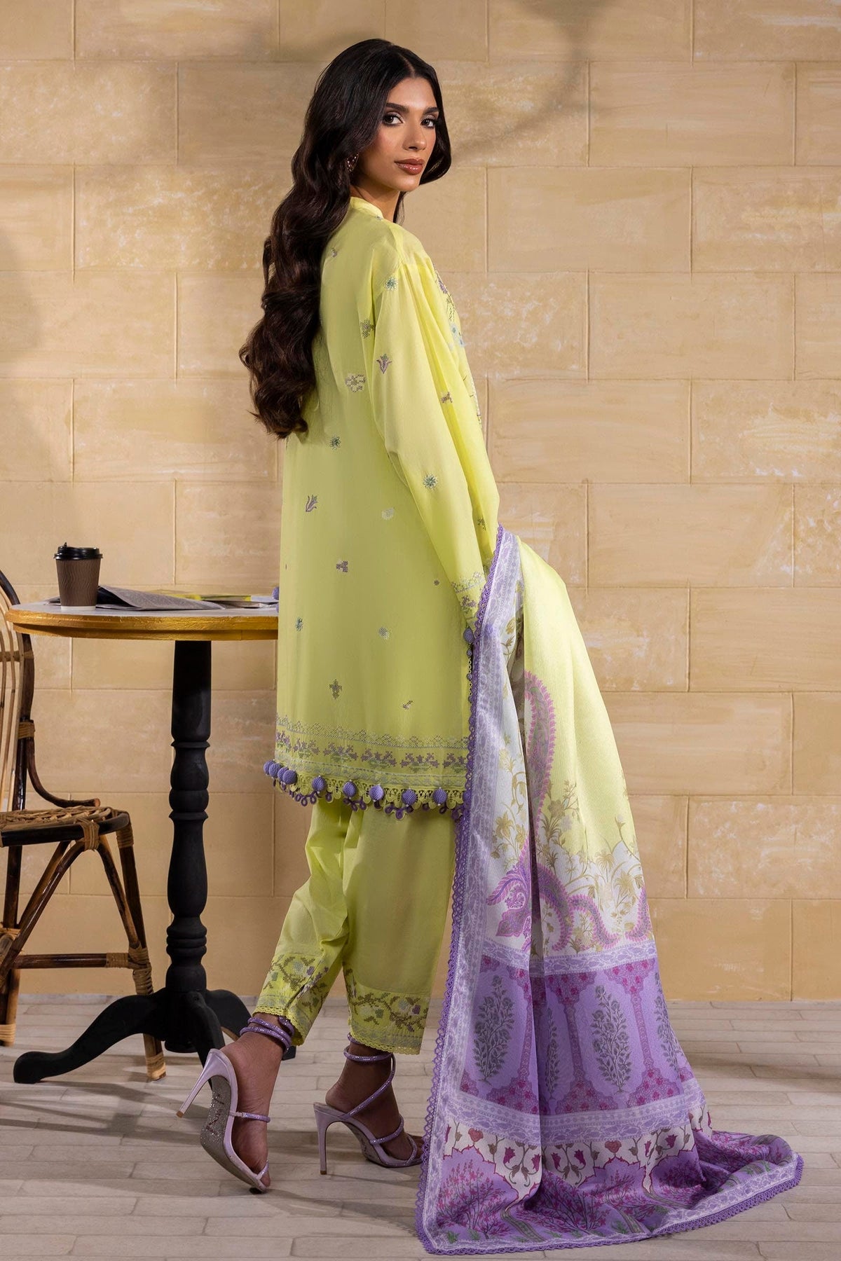 Sana Safinaz | Muzlin Spring 25 | M251-018B-3CT -  Sana Safinaz Ladies Clothes - Original Designer Dress - House of Maryam