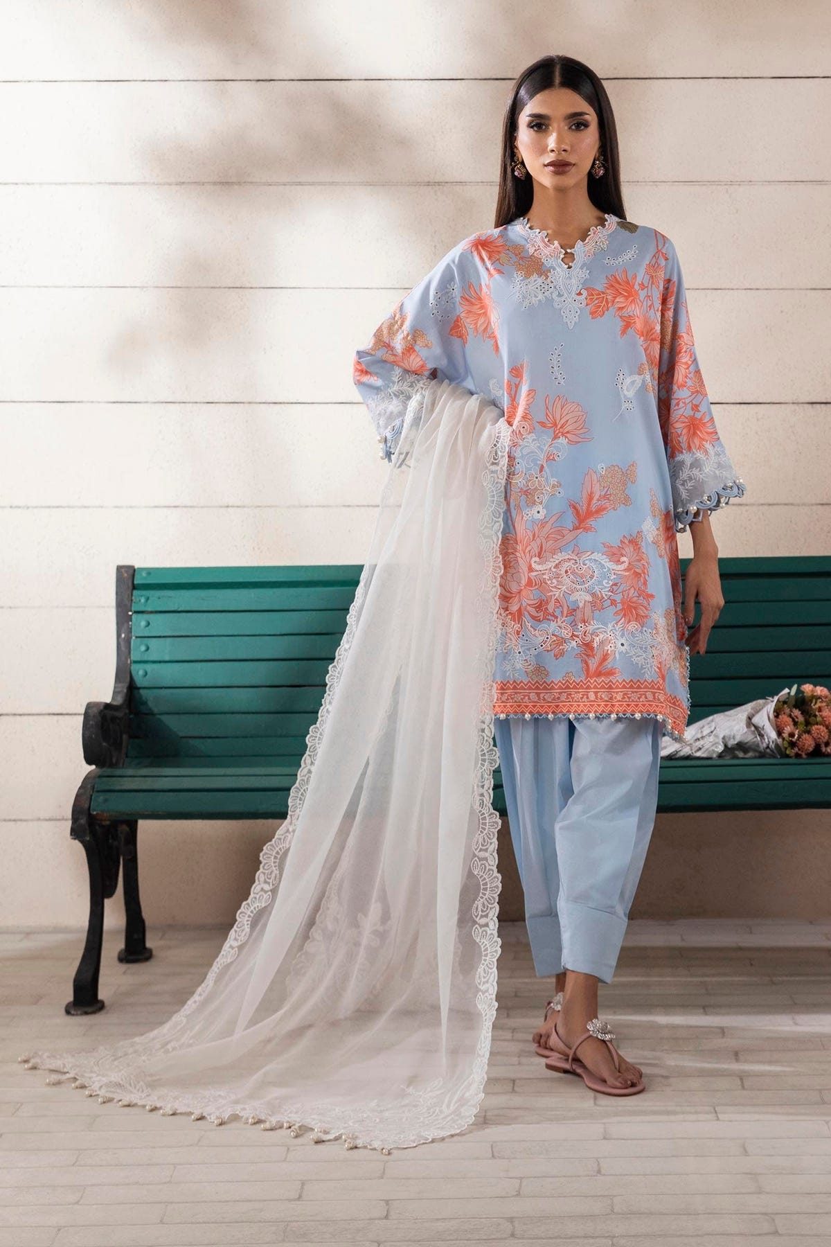 Sana Safinaz | Muzlin Spring 25 | M251-020B-3CS -  Sana Safinaz Ladies Clothes - Original Designer Dress - House of Maryam