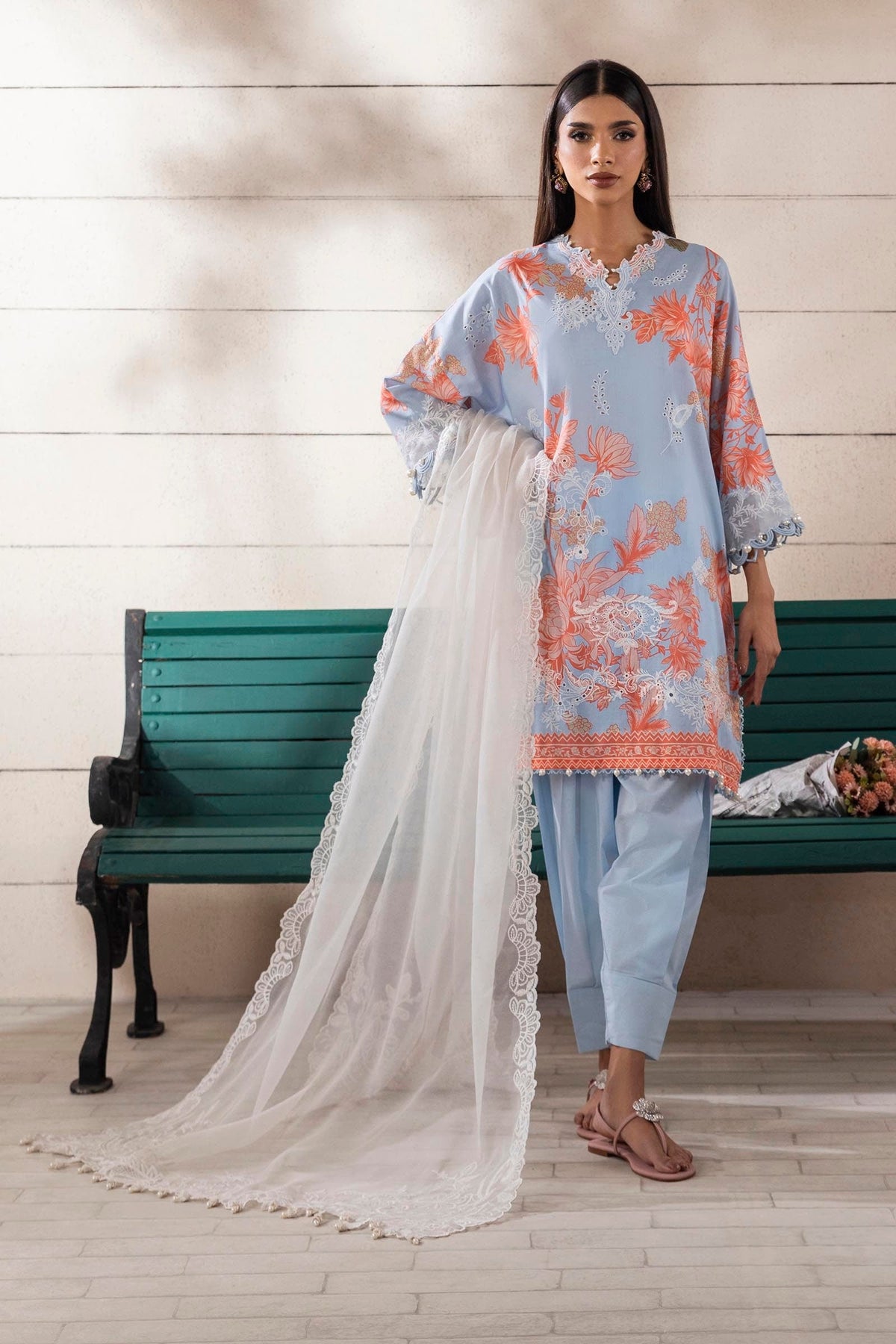 Sana Safinaz | Muzlin Spring 25 | M251-020B-3CS -  Sana Safinaz Ladies Clothes - Original Designer Dress - House of Maryam