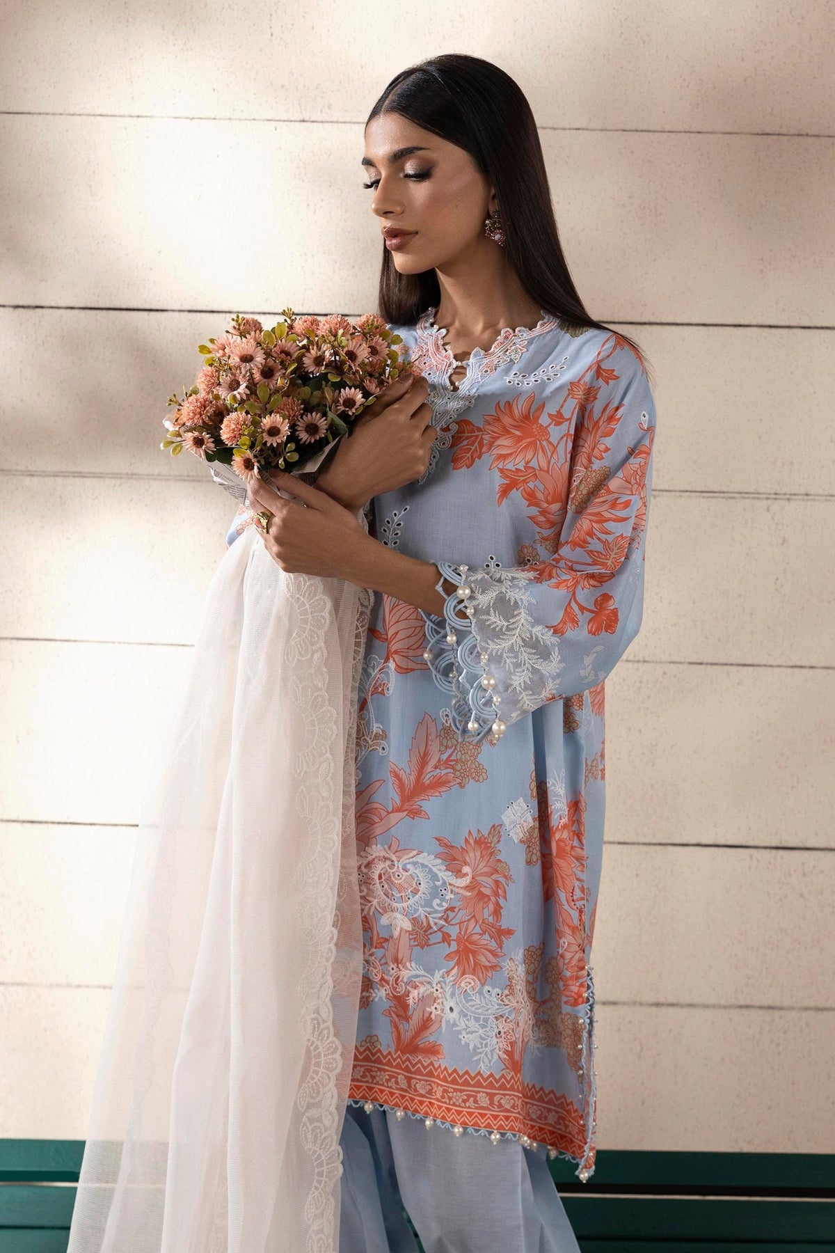 Sana Safinaz | Muzlin Spring 25 | M251-020B-3CS -  Sana Safinaz Ladies Clothes - Original Designer Dress - House of Maryam