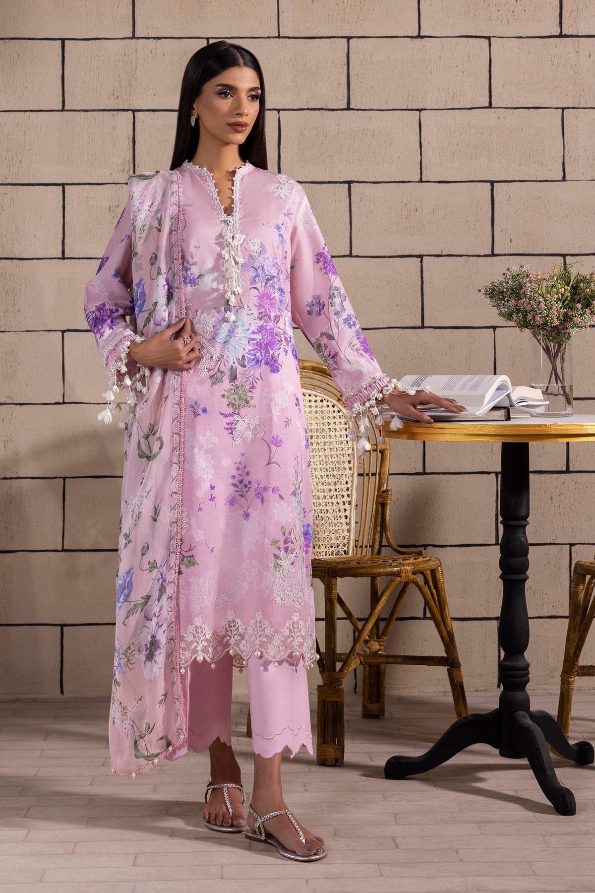 Sana Safinaz | Muzlin Spring 25 | M251-025A-3CJ -  Sana Safinaz Ladies Clothes - Original Designer Dress - House of Maryam