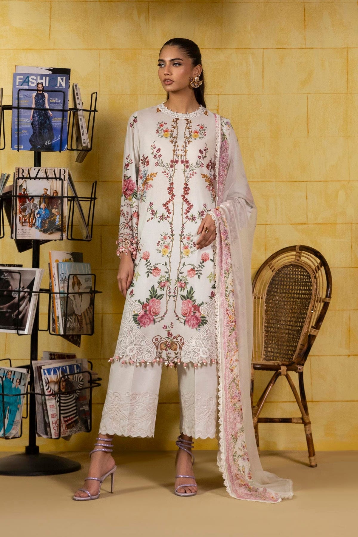 Sana Safinaz | Muzlin Spring 25 | M251-026A-3CI -  Sana Safinaz Ladies Clothes - Original Designer Dress - House of Maryam