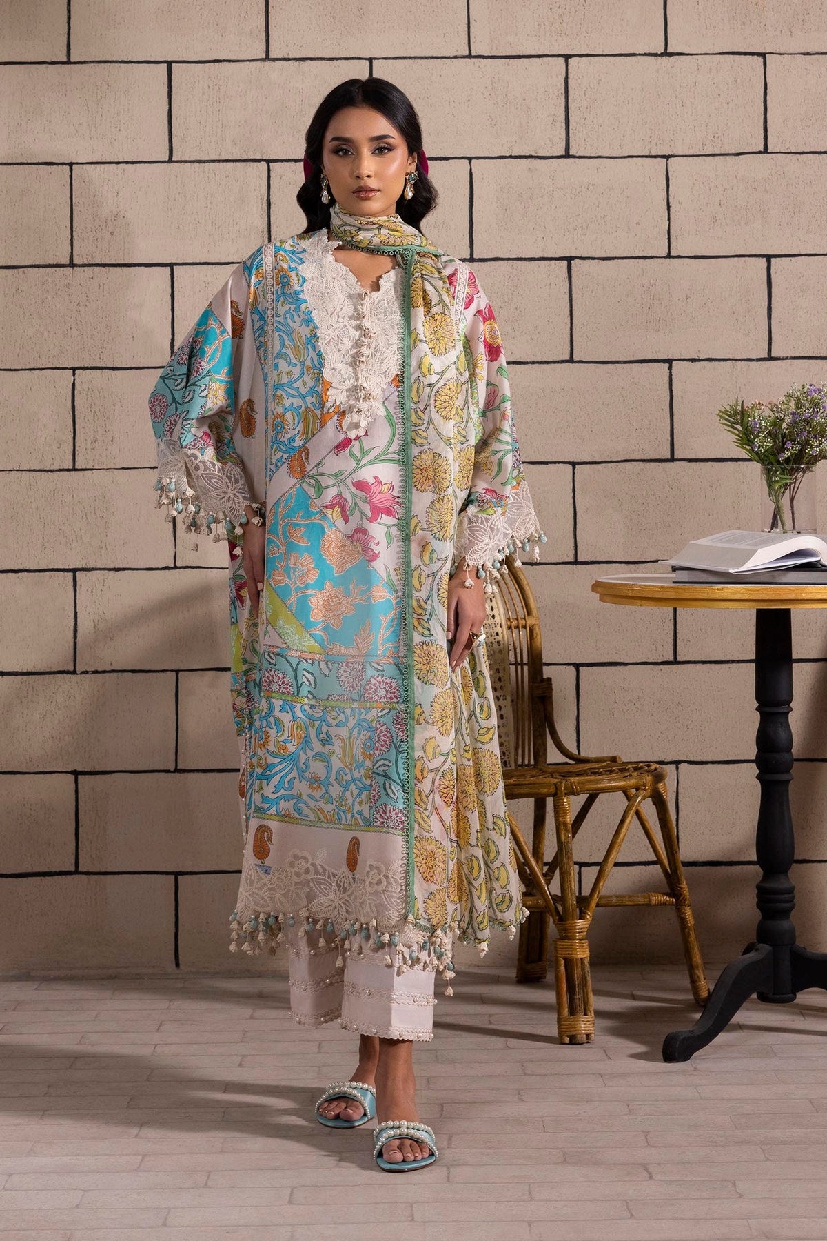 Sana Safinaz | Muzlin Spring 25 | M251-027B-3CI -  Sana Safinaz Ladies Clothes - Original Designer Dress - House of Maryam