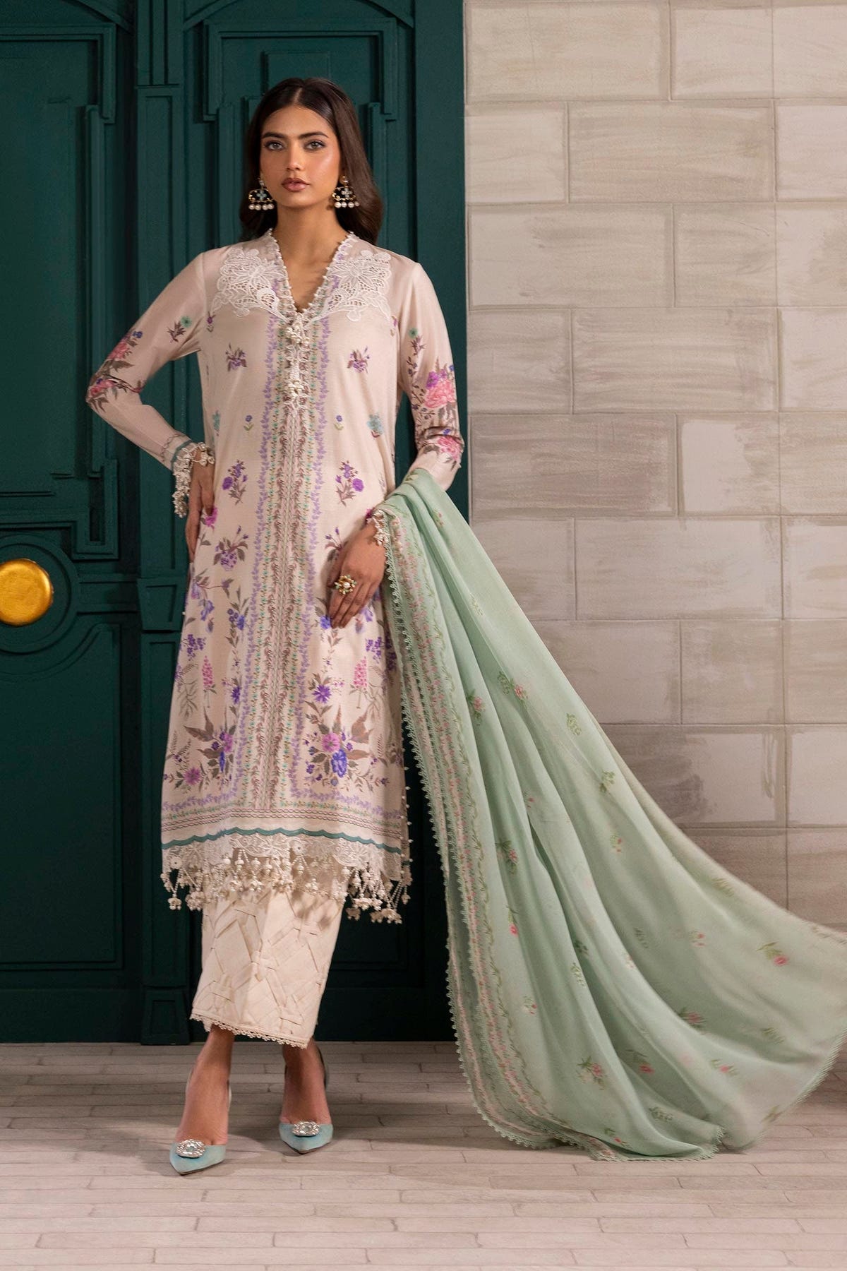 Sana Safinaz | Muzlin Spring 25 | M251-028A-3CI -  Sana Safinaz Ladies Clothes - Original Designer Dress - House of Maryam