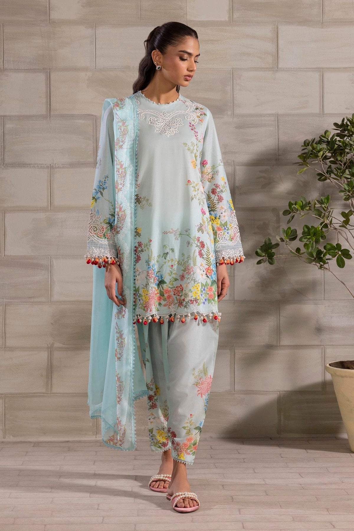 Sana Safinaz | Muzlin Spring 25 | M251-030A-3CI -  Sana Safinaz Ladies Clothes - Original Designer Dress - House of Maryam