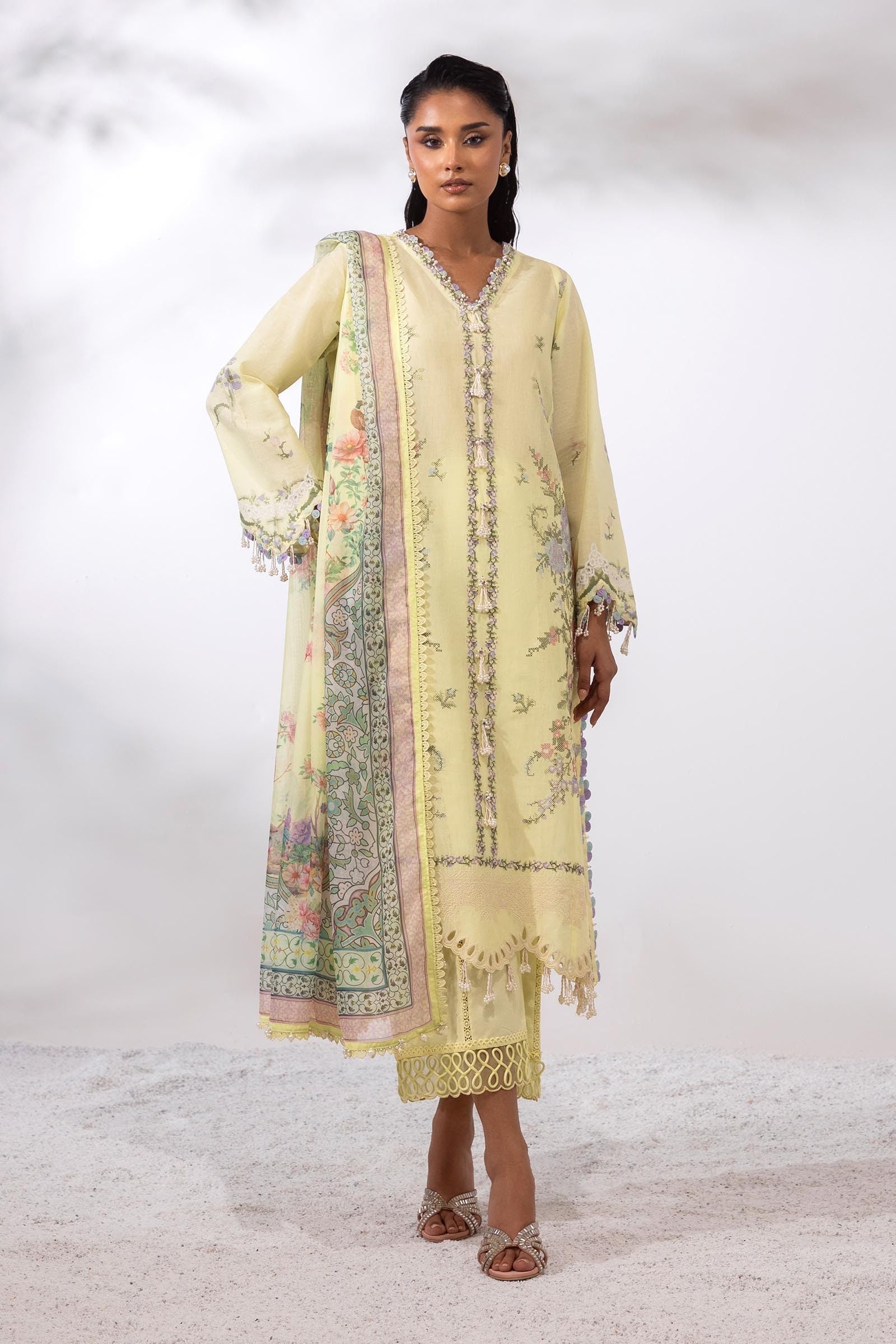 Sana Safinaz | Muzlin Summer 25 | 009A -  Sana Safinaz Ladies Clothes - Original Designer Dress - House of Maryam