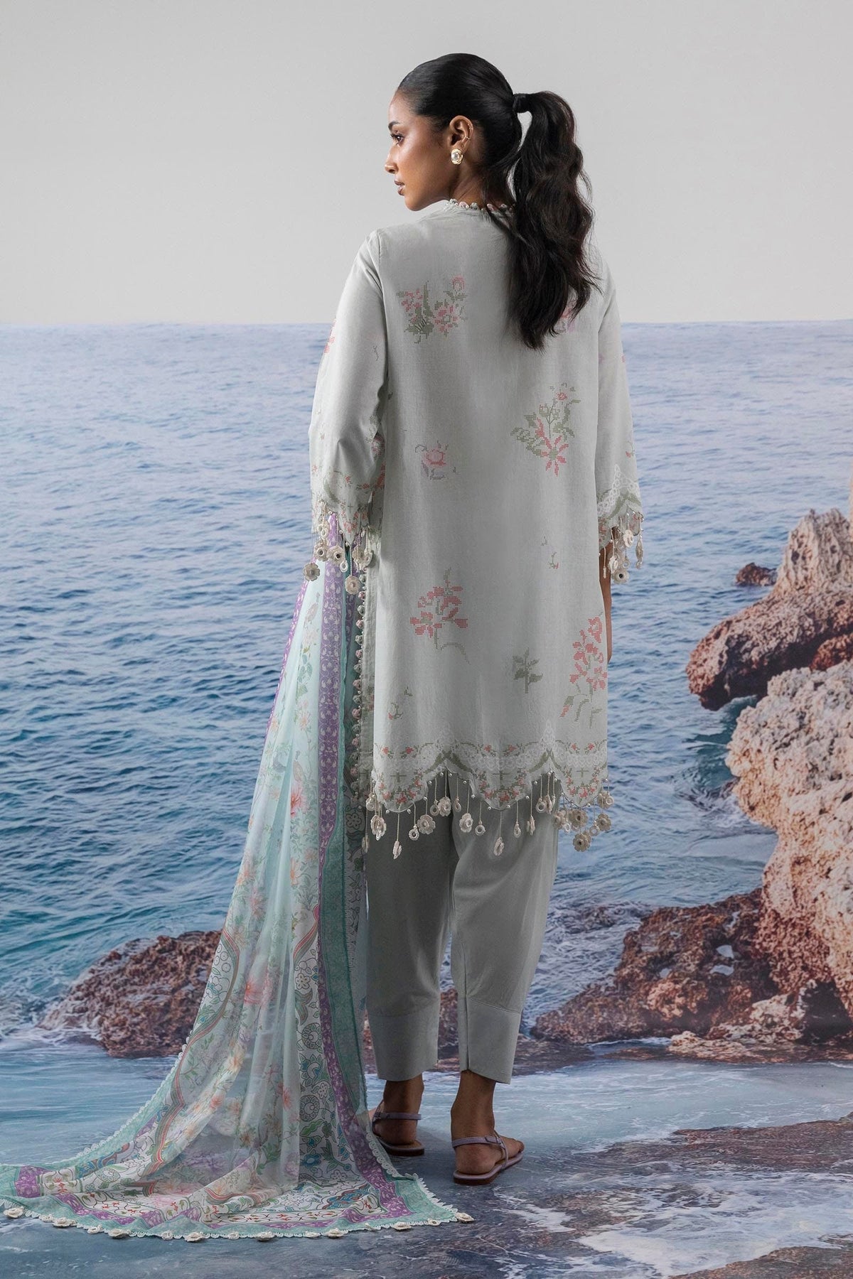 Sana Safinaz | Muzlin Summer 25 | 009B -  Sana Safinaz Ladies Clothes - Original Designer Dress - House of Maryam