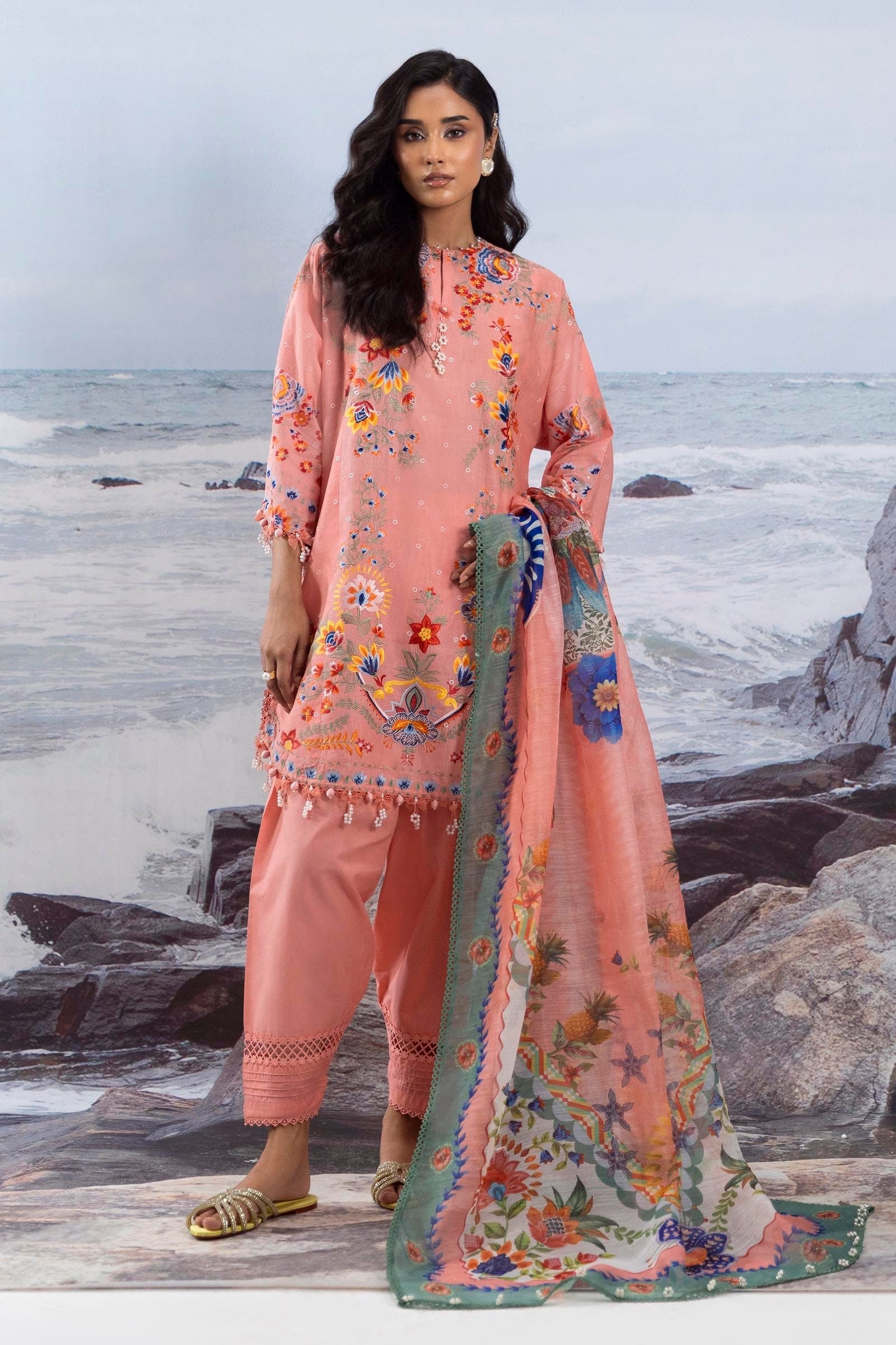 Sana Safinaz | Muzlin Summer 25 | 018B -  Sana Safinaz Ladies Clothes - Original Designer Dress - House of Maryam