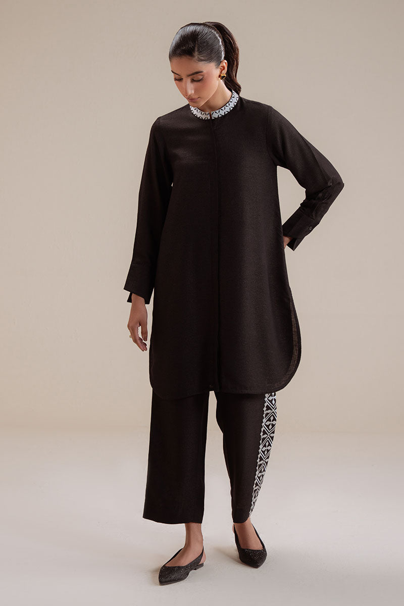 Cross Stitch | Basic Pret | Black Mist-2PC (Shirt & Trouser)-4