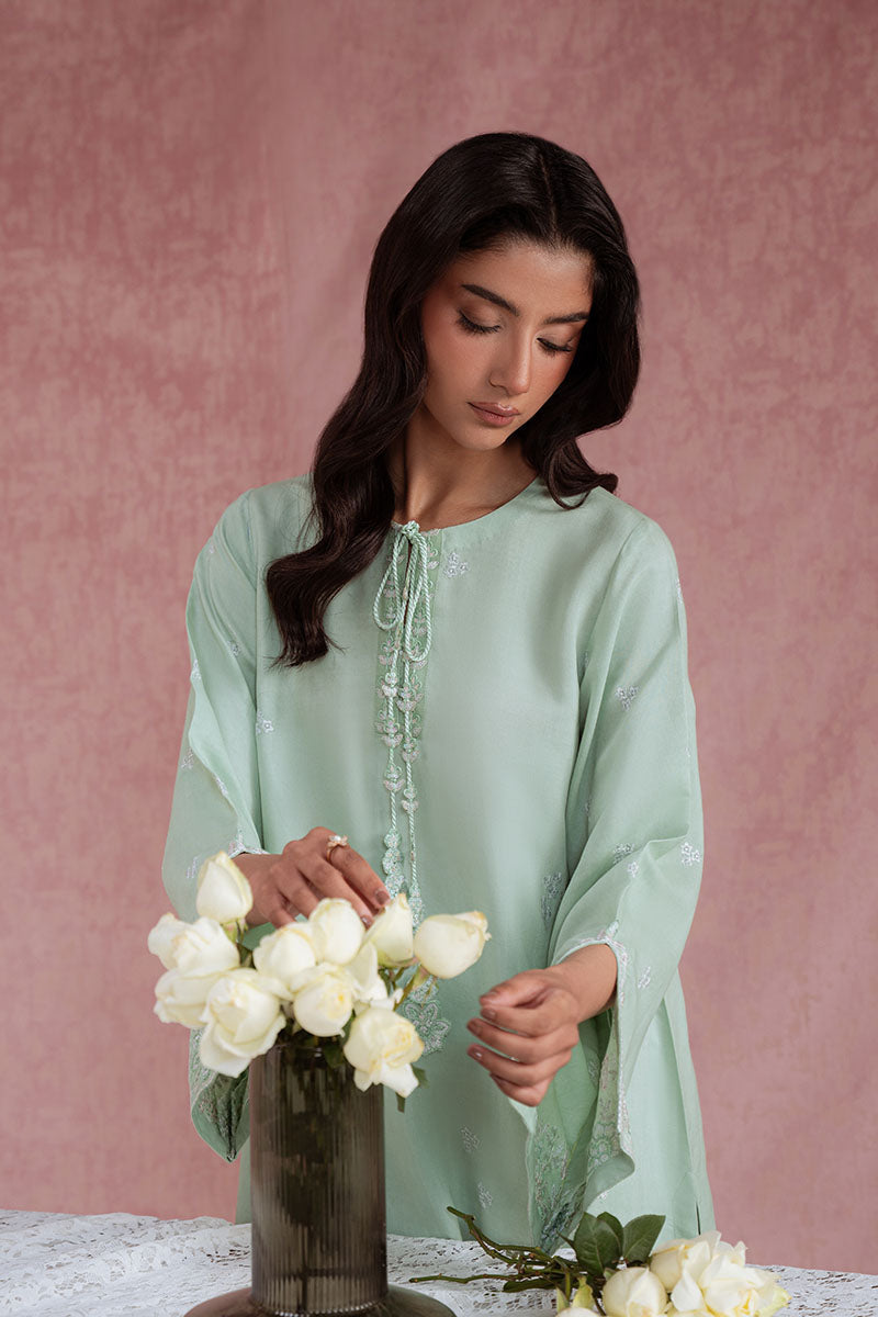 Cross Stitch | Exclusive Pret | Green Reverie-2PC (Shirt & Trouser), image 4