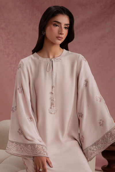 Cross Stitch | Exclusive Pret | Peach Whisper-2PC (Shirt & Trouser)