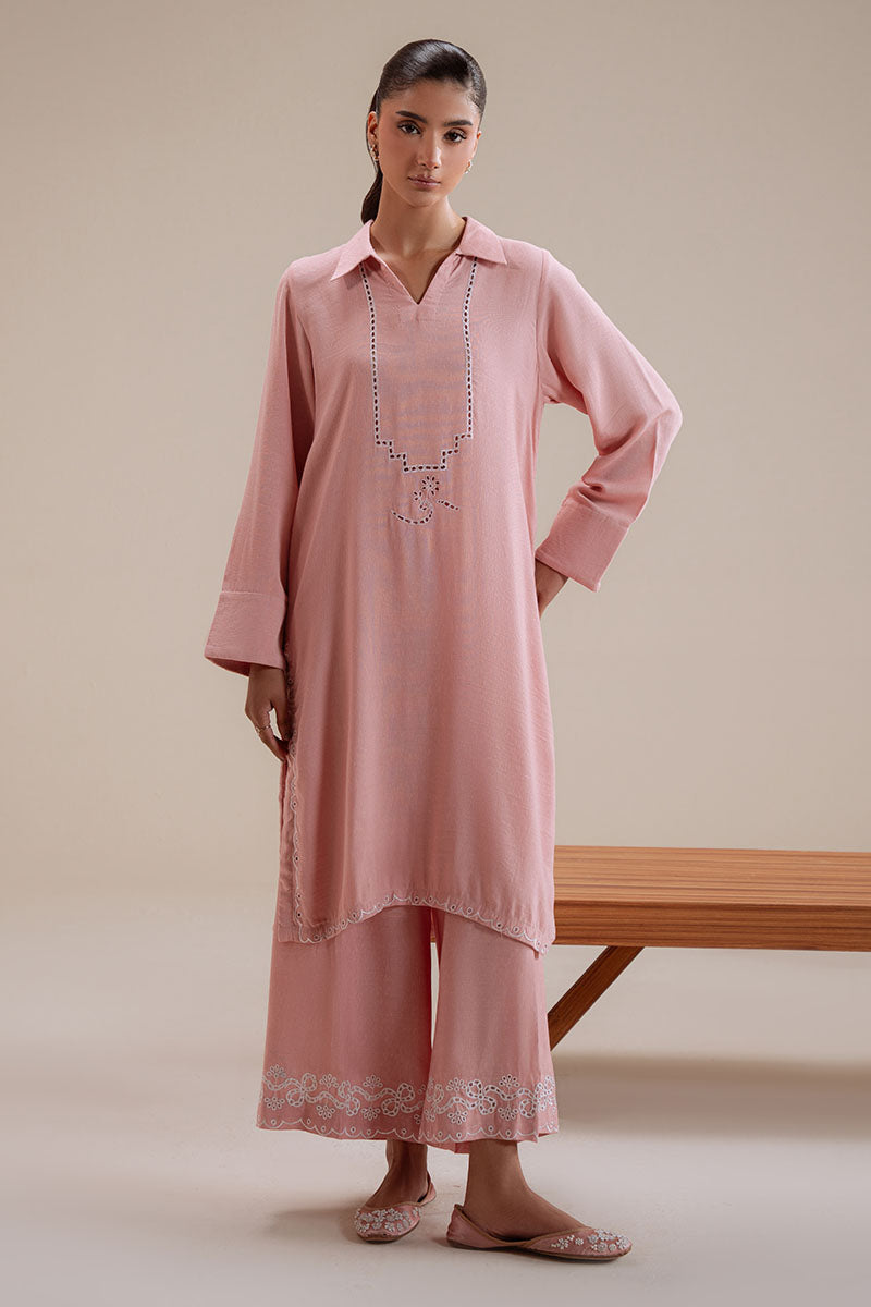 Cross Stitch | Basic Pret | Rose Quartz-2PC (Shirt & Trouser)