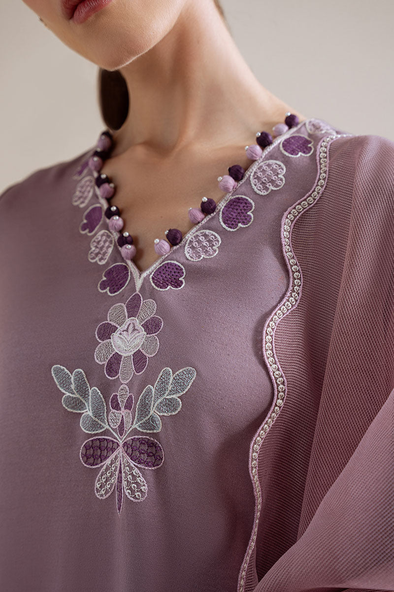 Cross Stitch | Exclusive Pret | Purple Haze-3PC (Shirt, Trouser & Dupatta)-2