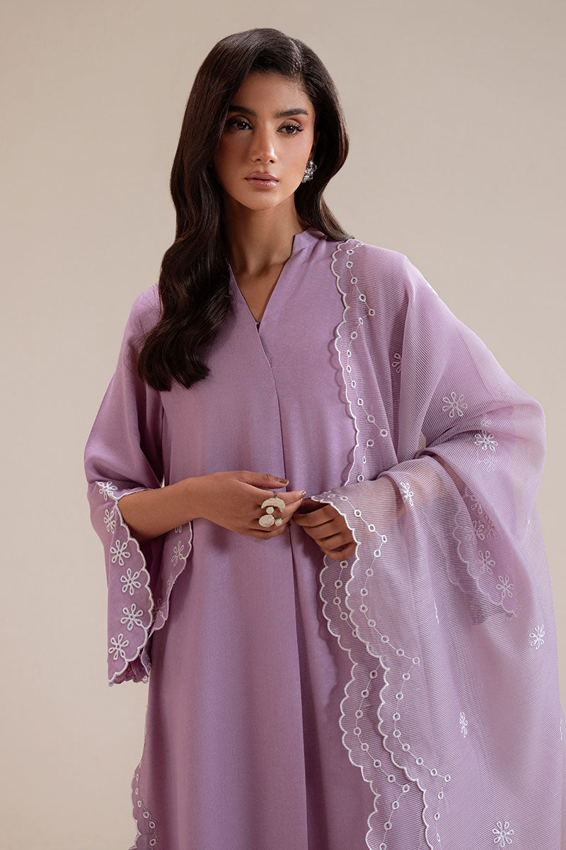Cross Stitch | Basic Pret | Lavender Reef-3PC (Shirt, Trouser & Dupatta)-3