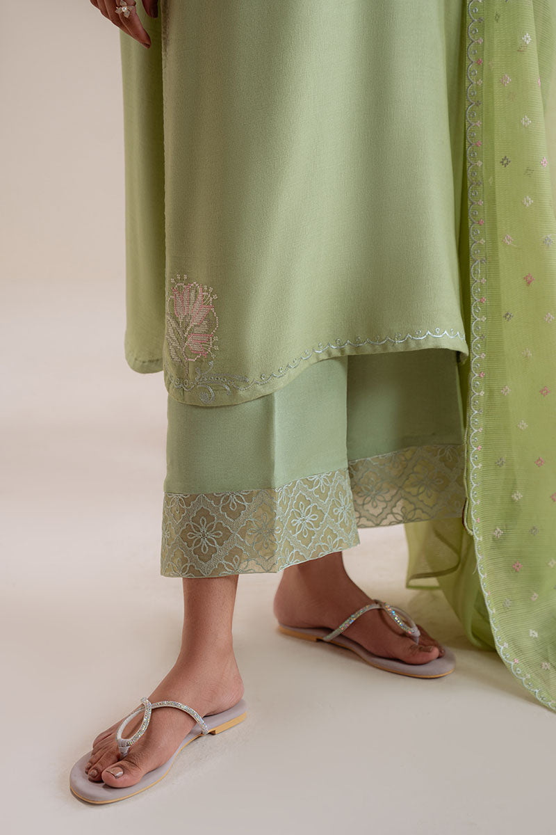Cross Stitch | Basic Pret | Palm Tree-3PC (Shirt, Trouser & Dupatta), image 4