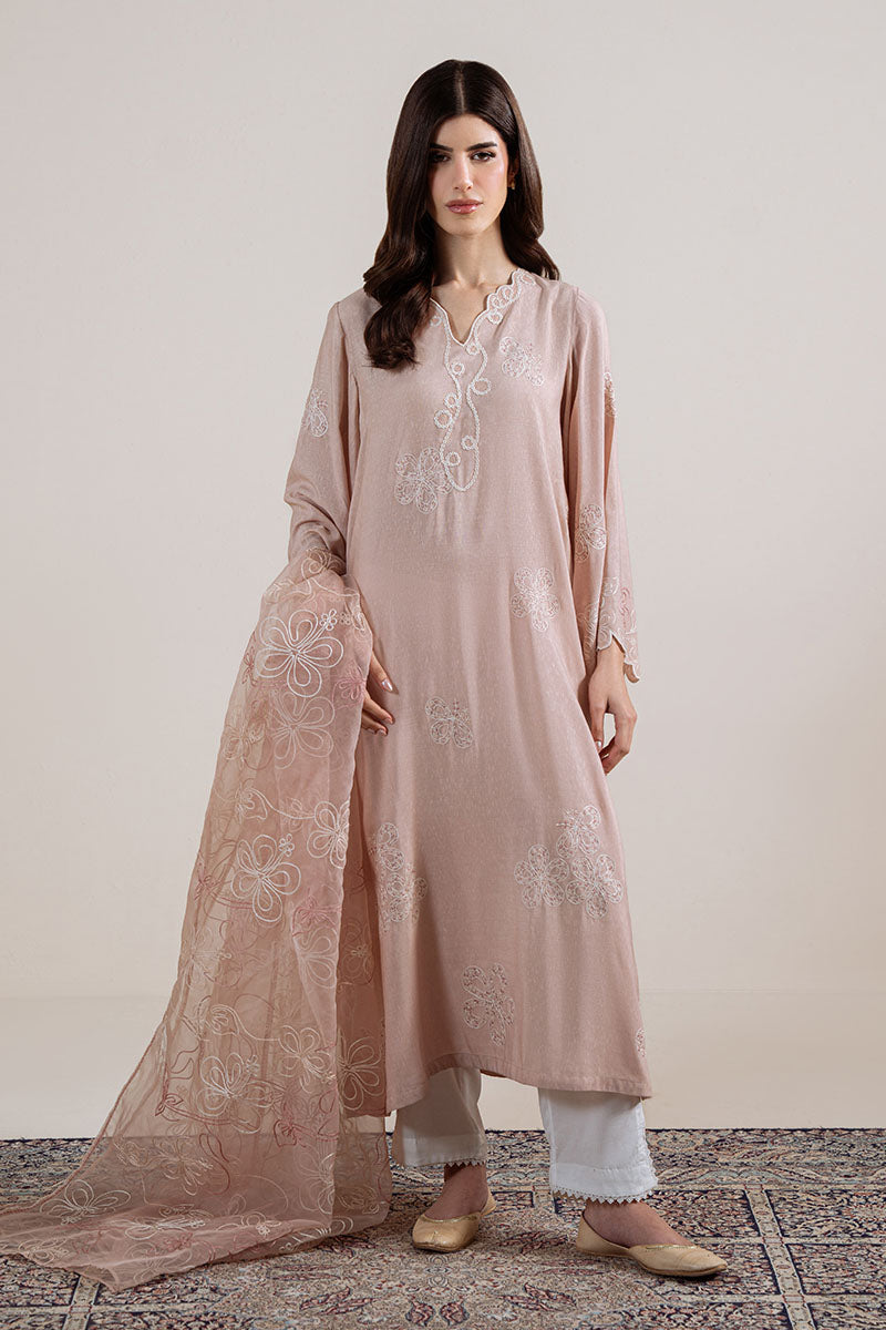 Cross Stitch | Exclusive Pret | Pink Swirl-2PC (Shirt & Dupatta)-4