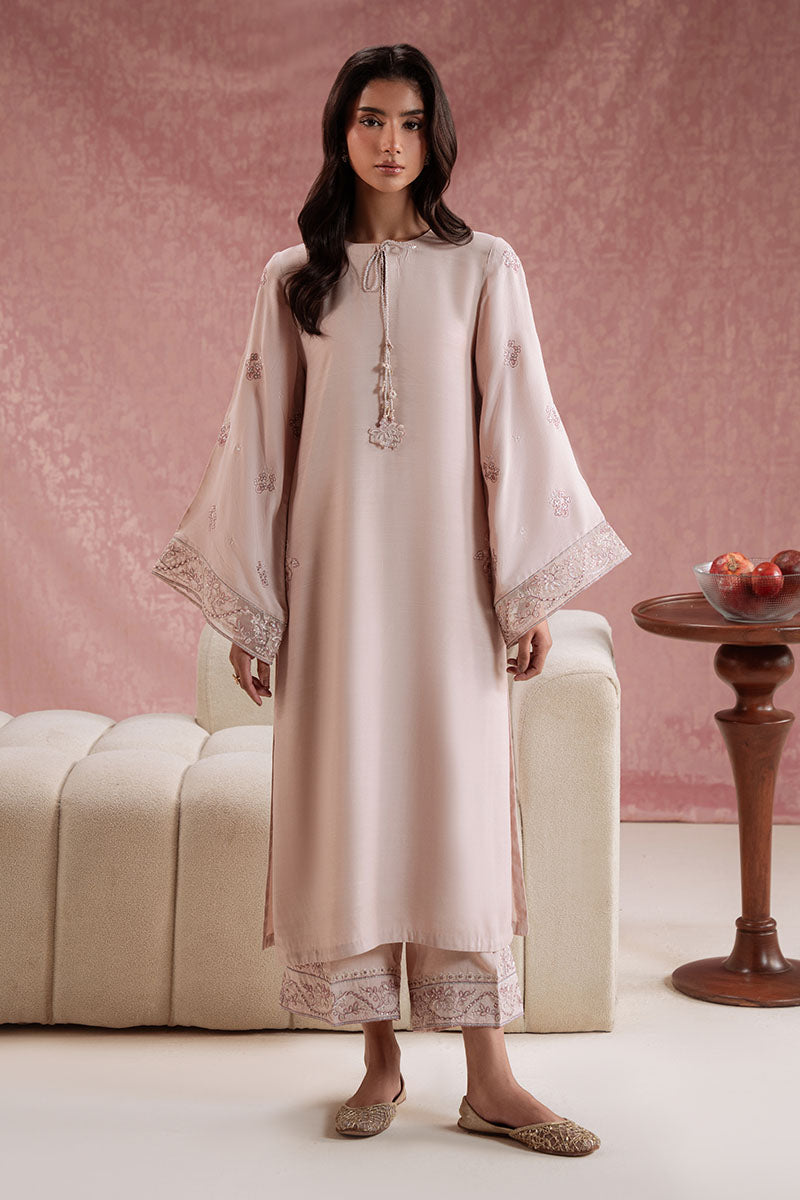 Cross Stitch | Exclusive Pret | Peach Whisper-2PC (Shirt & Trouser)-2