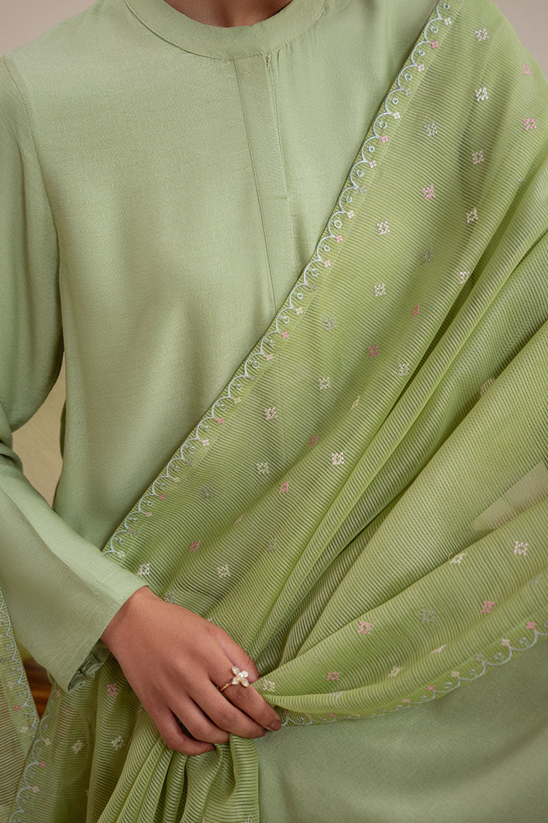 Cross Stitch | Basic Pret | Palm Tree-3PC (Shirt, Trouser & Dupatta)-2