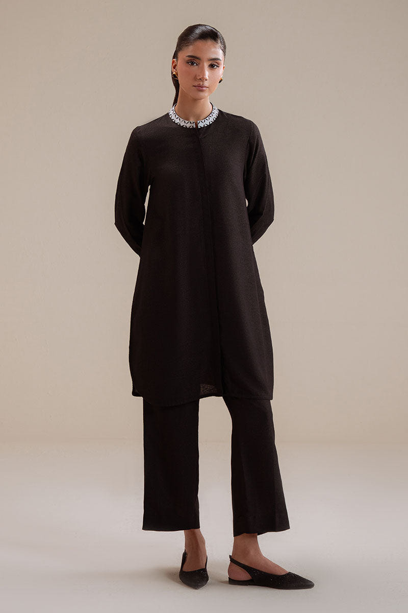 Cross Stitch | Basic Pret | Black Mist-2PC (Shirt & Trouser)