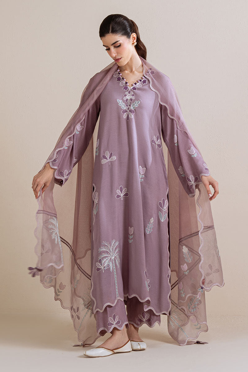Cross Stitch | Exclusive Pret | Purple Haze-3PC (Shirt, Trouser & Dupatta)-1