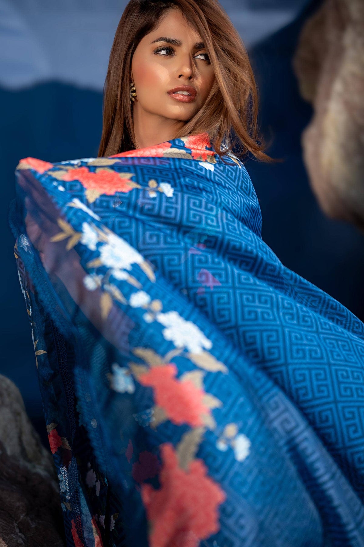 Sana Safinaz | Mahay Spring 24 | H241-013B-2BK -  Sana Safinaz Luxury - Original Designer Dress - House of Maryam