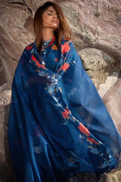 Sana Safinaz | Mahay Spring 24 | H241-013B-2BK -  Sana Safinaz Luxury - Original Designer Dress - House of Maryam