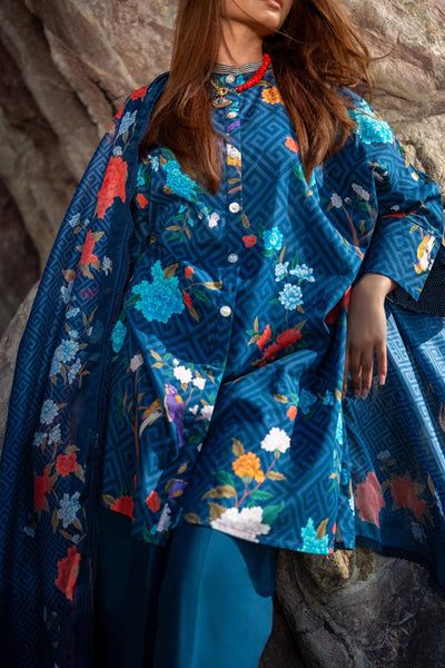 Sana Safinaz | Mahay Spring 24 | H241-013B-2BK -  Sana Safinaz Luxury - Original Designer Dress - House of Maryam
